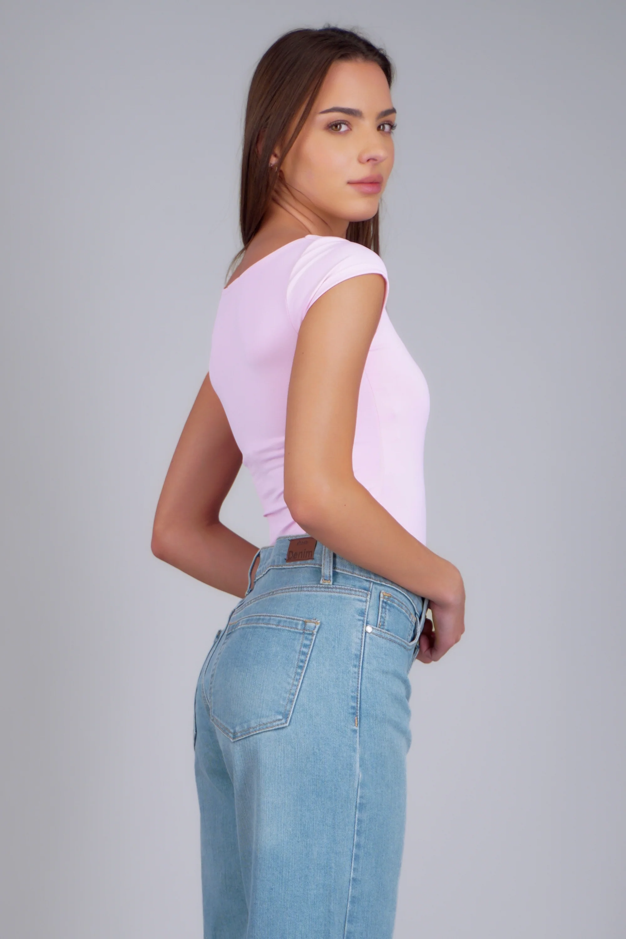 Bodysuit escote redondo manga corta liso - Image 2
