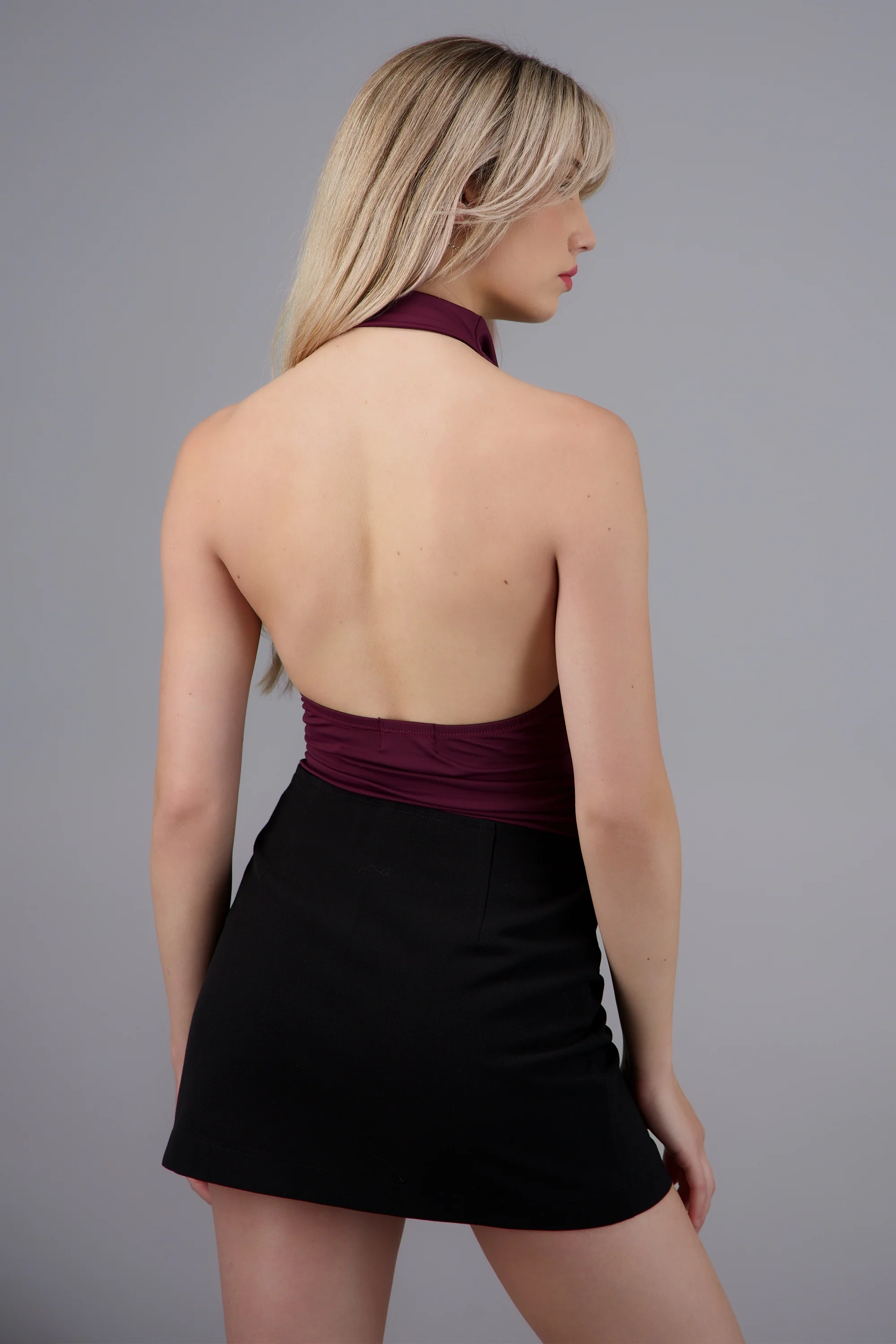 Bodysuit frunces en costado cuello cascada - Image 3