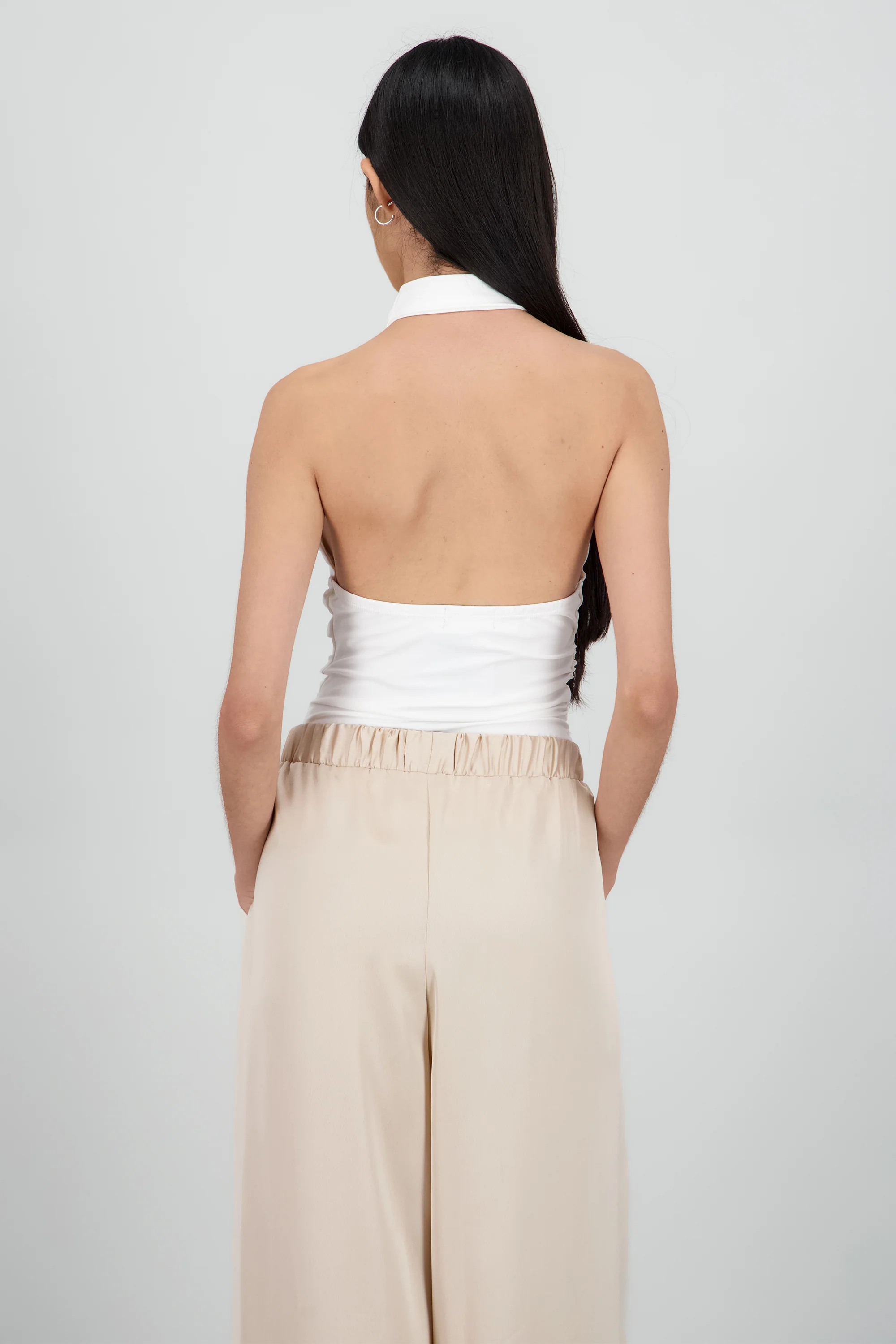 Bodysuit frunces en costado cuello cascada - Image 3