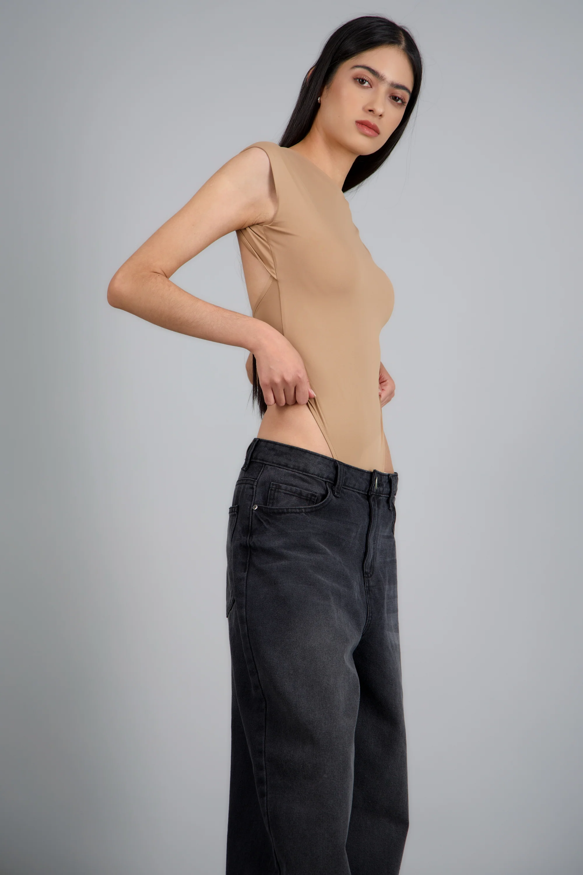 Bodysuit liso escote redondo