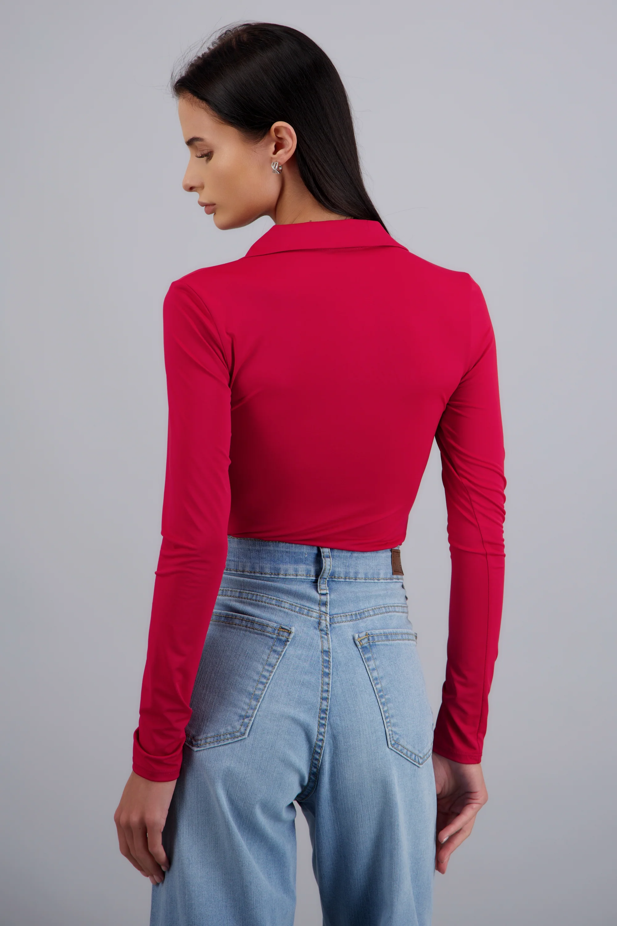 Bodysuit manga larga cuello polo - Image 3