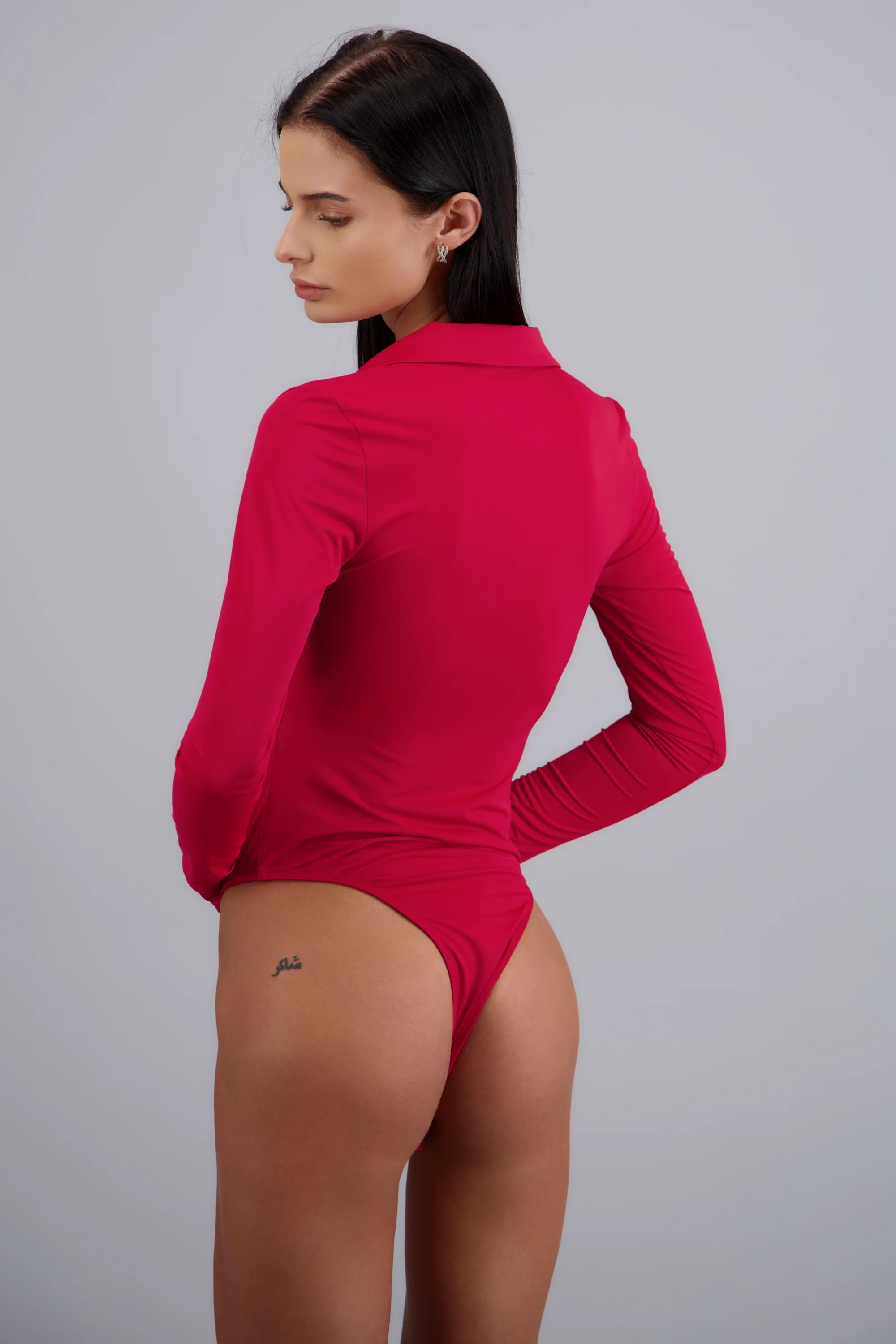 Bodysuit manga larga cuello polo - Image 4