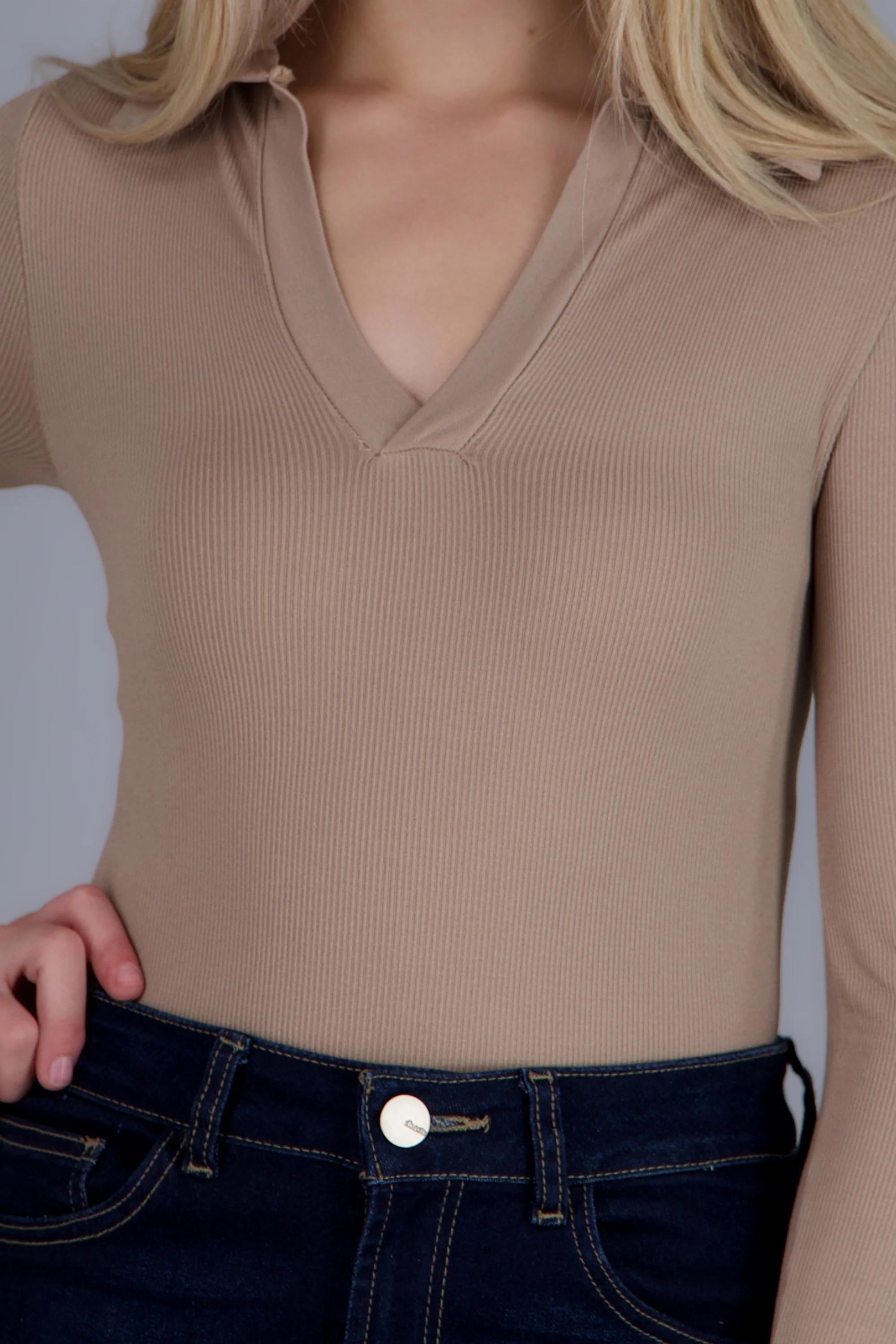 Bodysuit manga larga seamless liso - Image 5