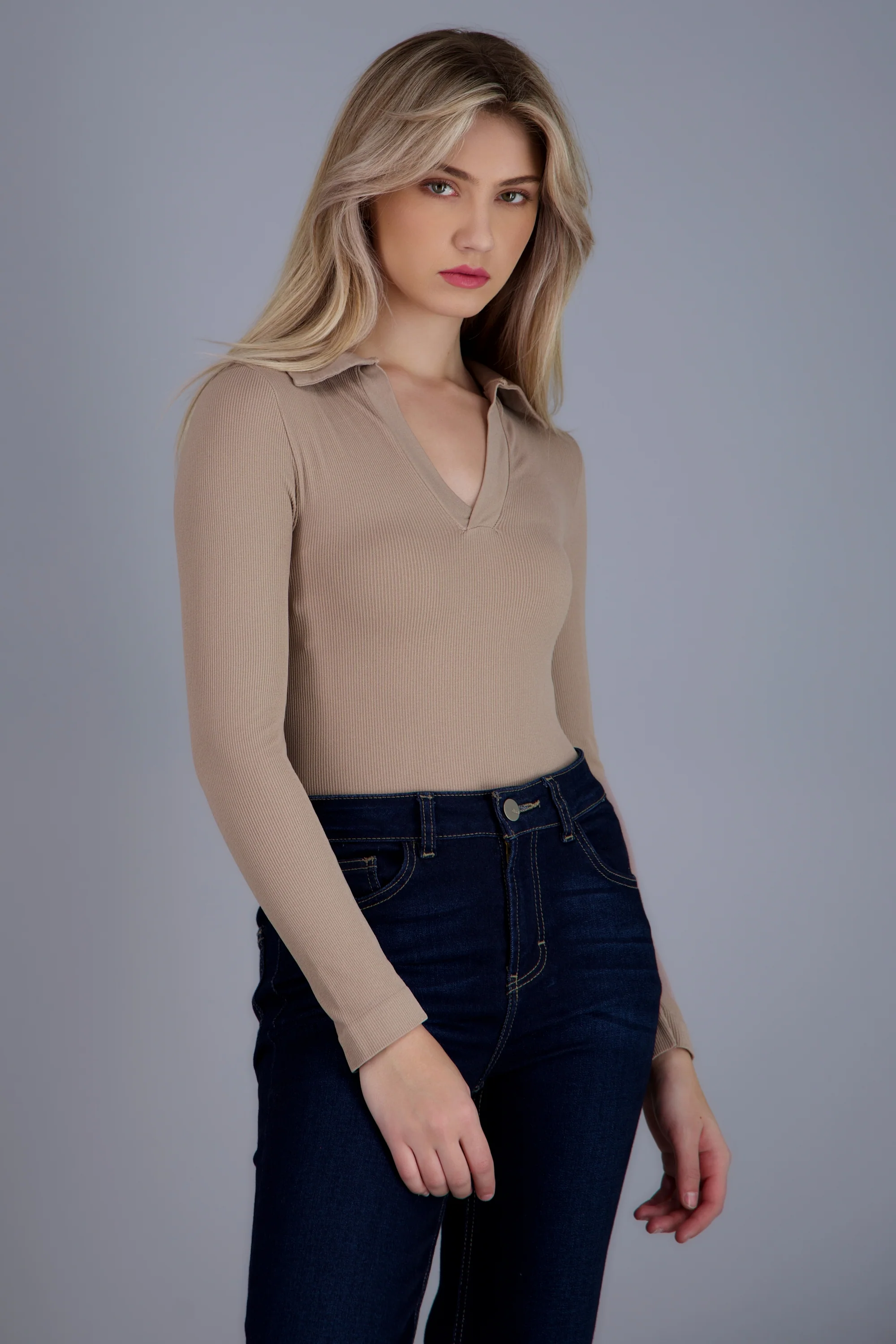 Bodysuit manga larga seamless liso - Image 6