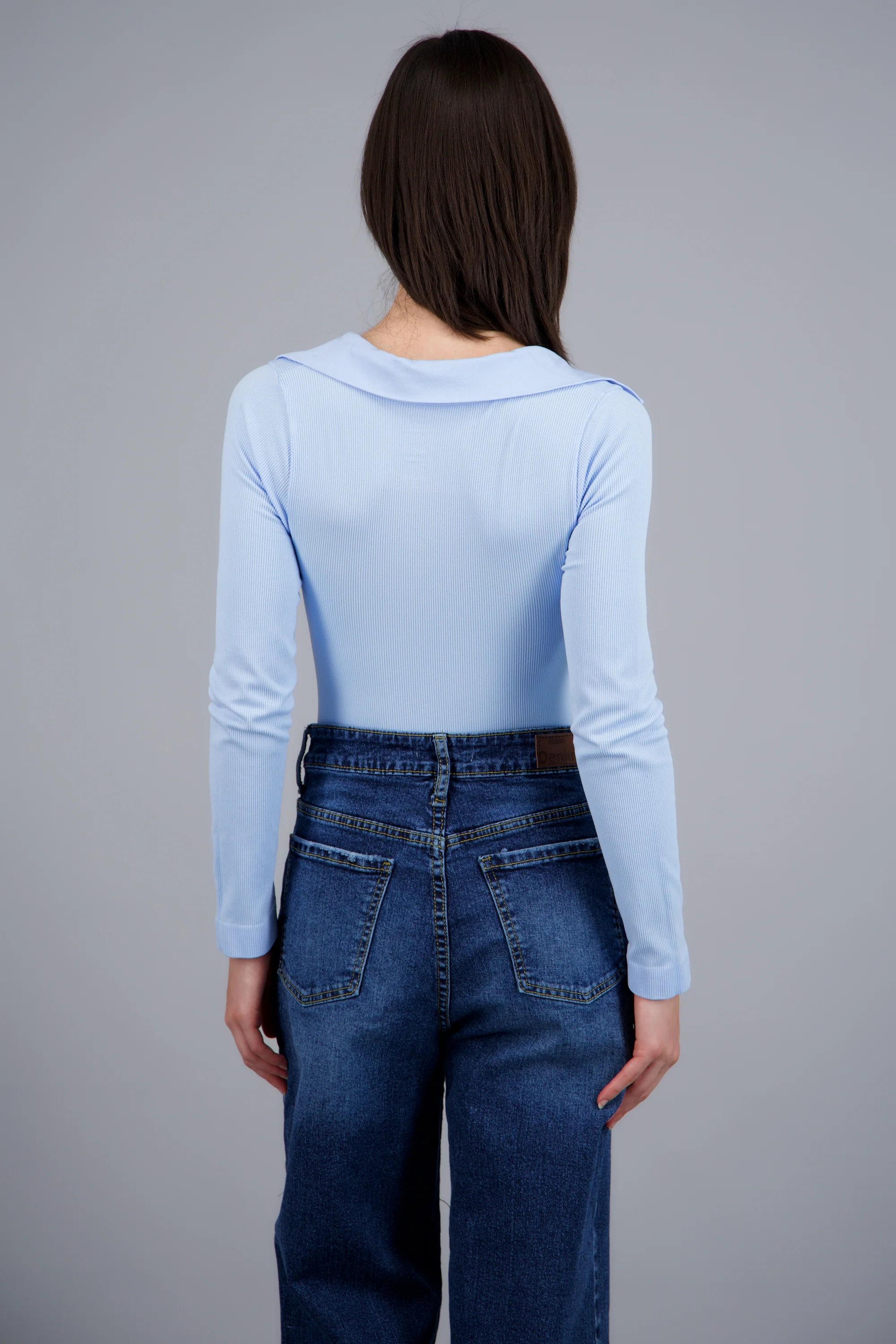 Bodysuit manga larga seamless liso - Image 3