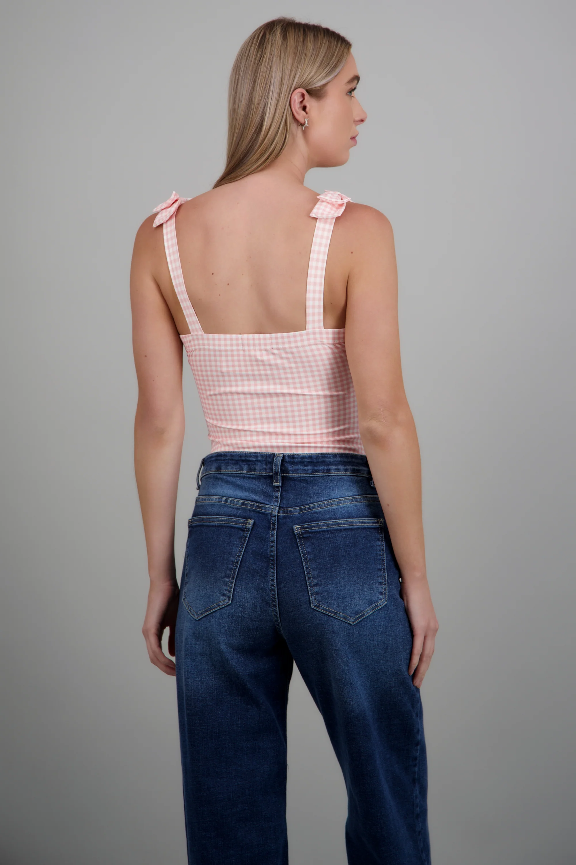 Bodysuit moños estampado gingham - Image 3