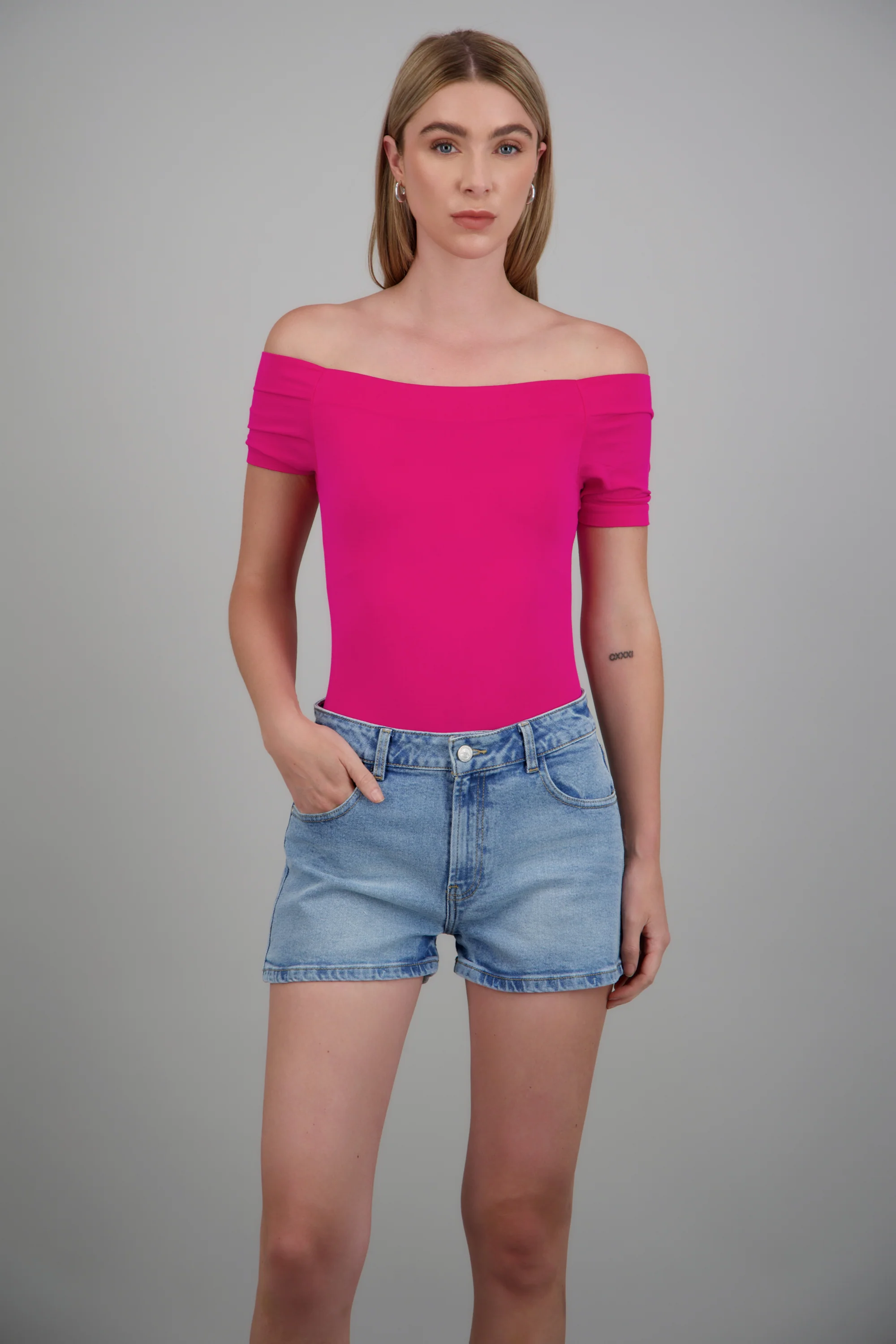 BODYSUIT OFF SHOULDER M/C