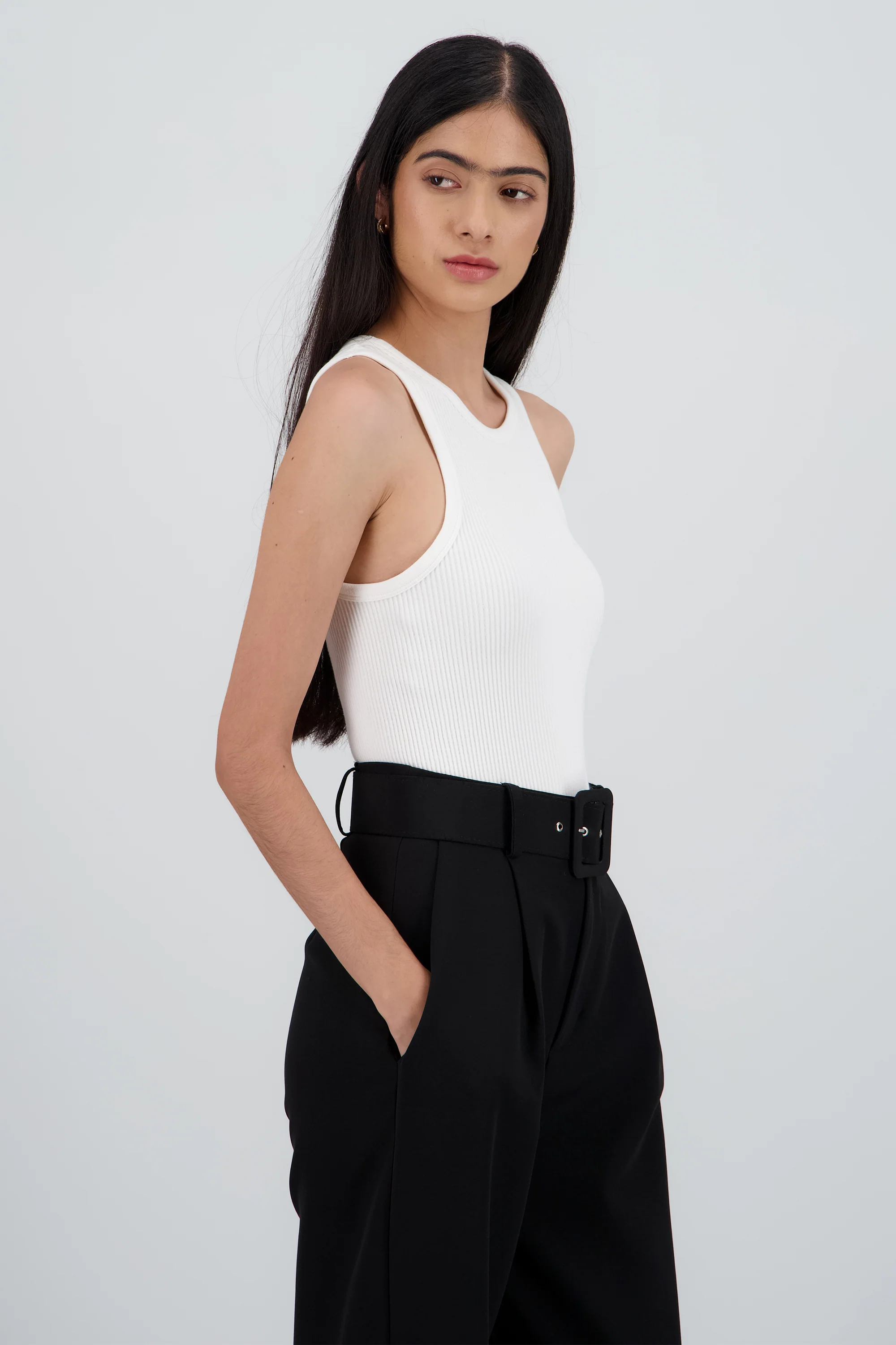 Bodysuit sin mangas de rib grueso - Image 3