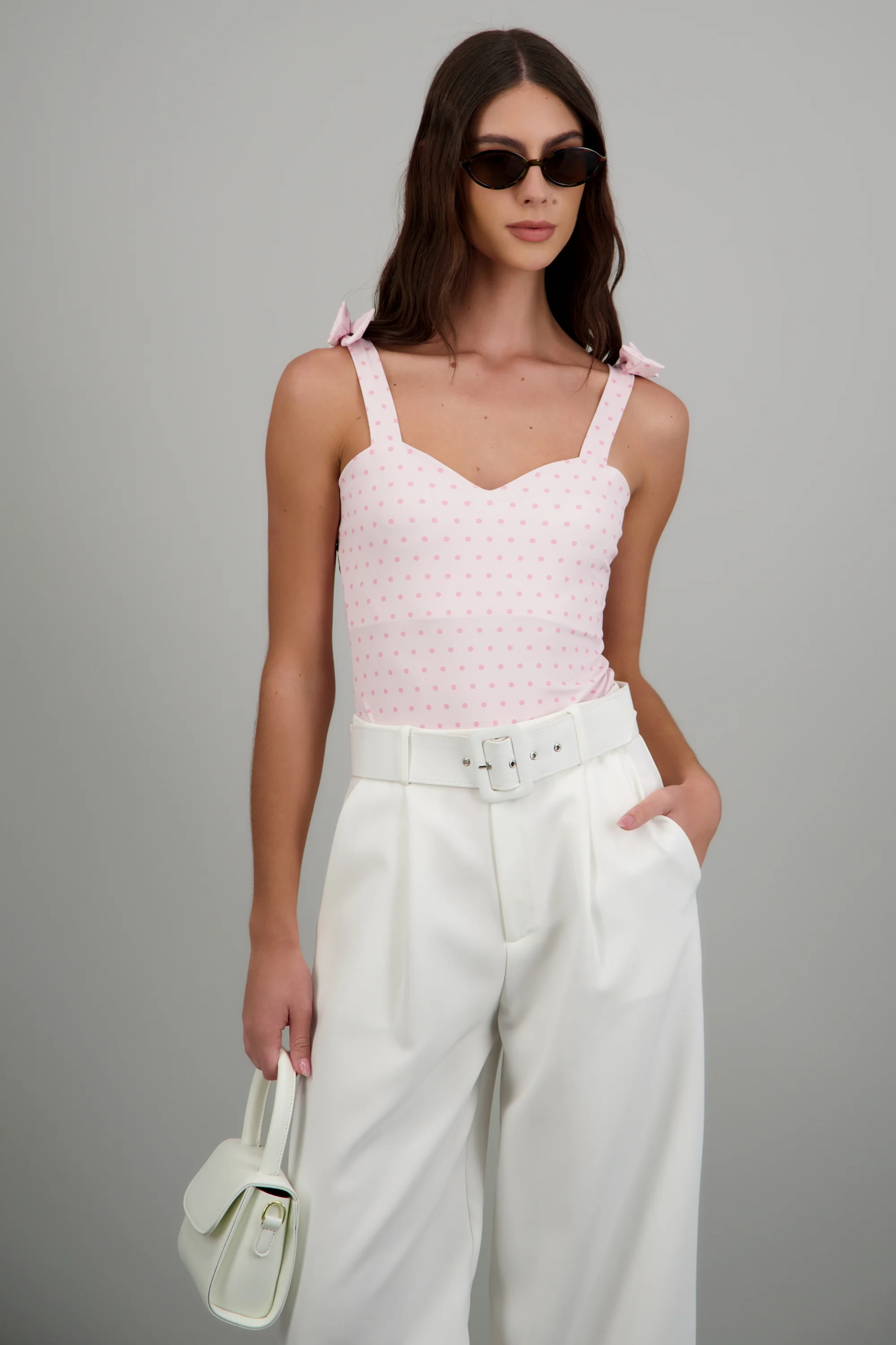 bodysuit tirante moños polka dots