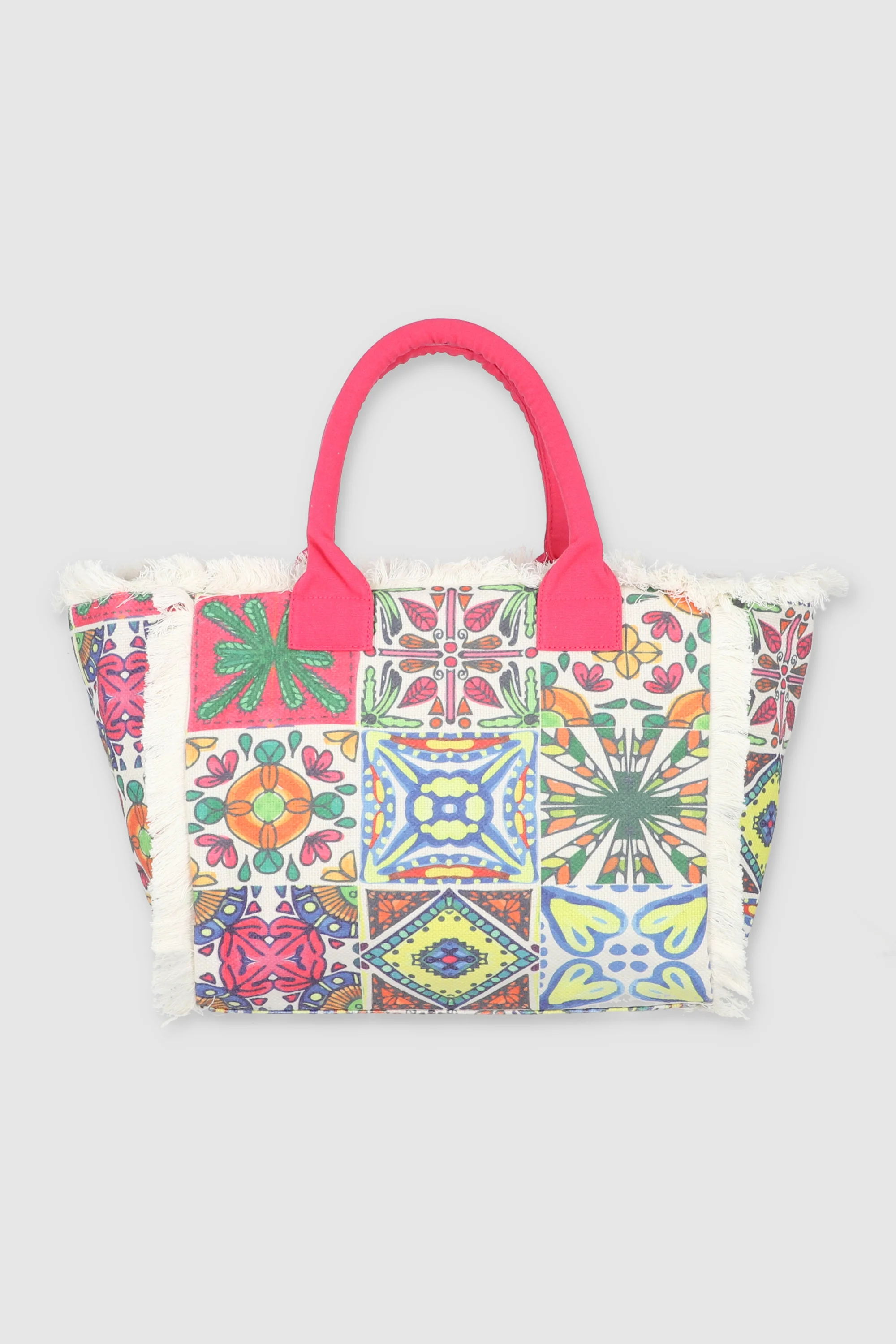 Bolsa tote deshilada azulejos
