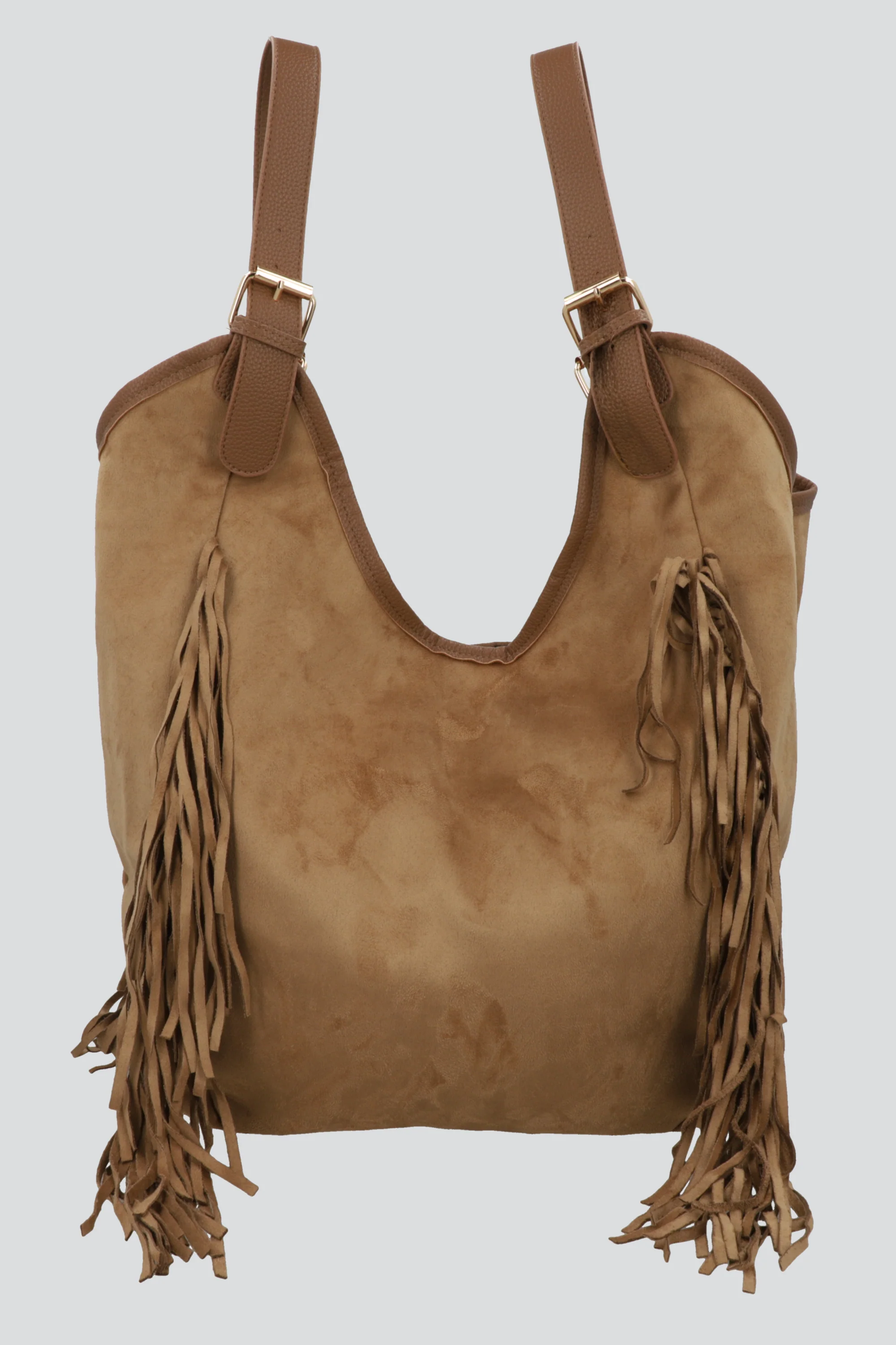 Bolsa tote suede flecos
