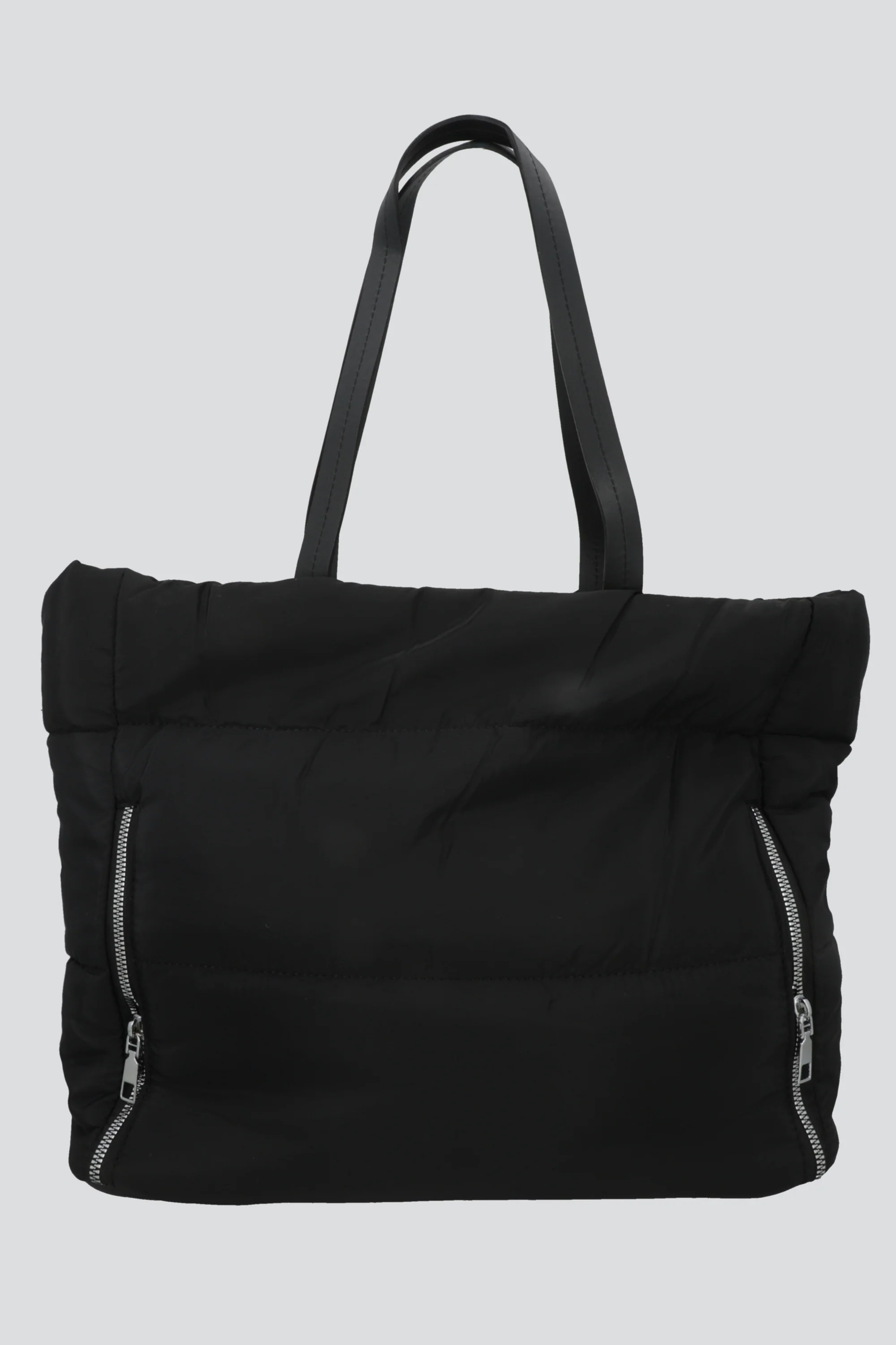 Bolso Tote Capitonado Cremalleras