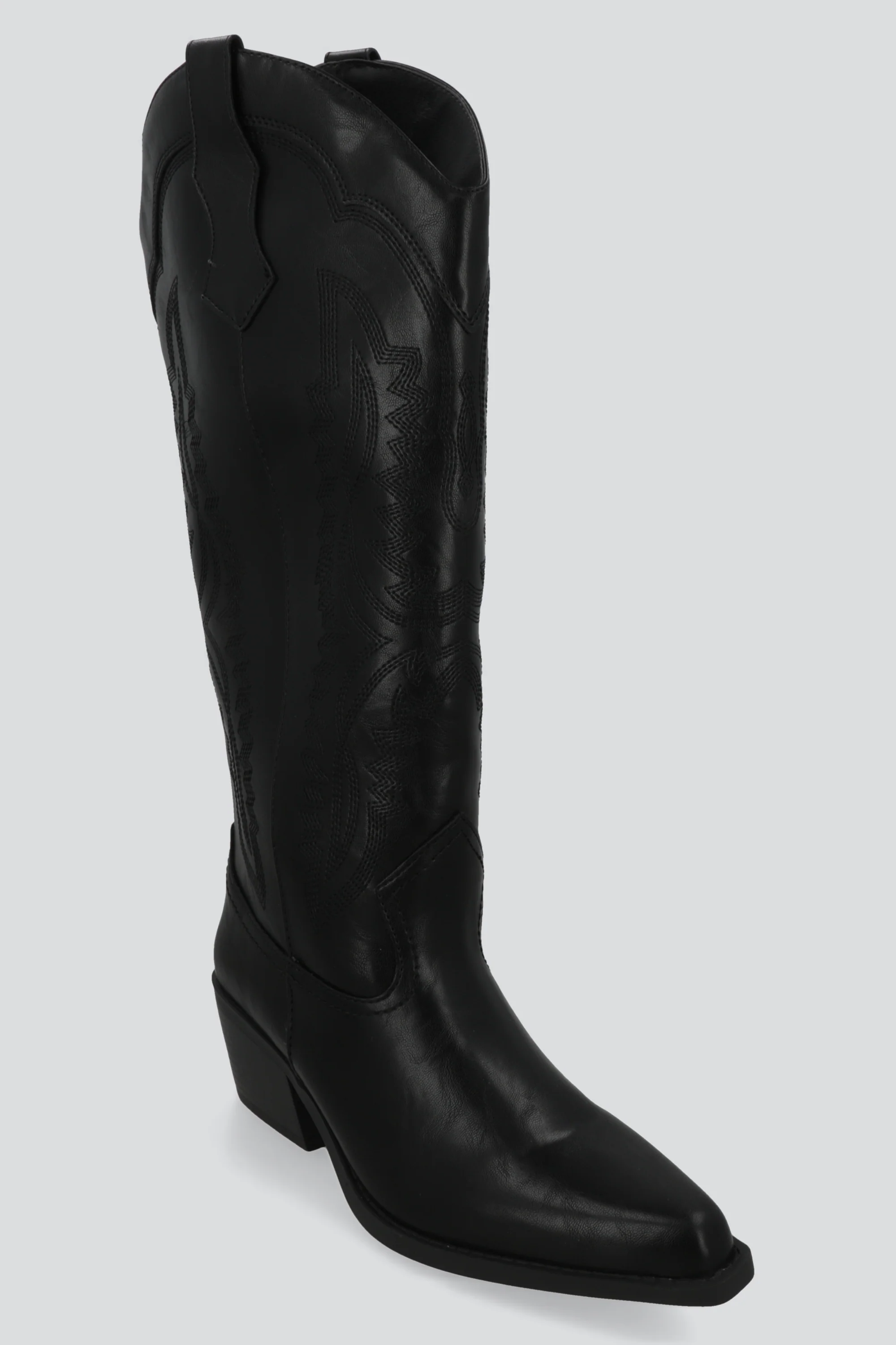 Bota vaquera alta recta bordada - Image 5