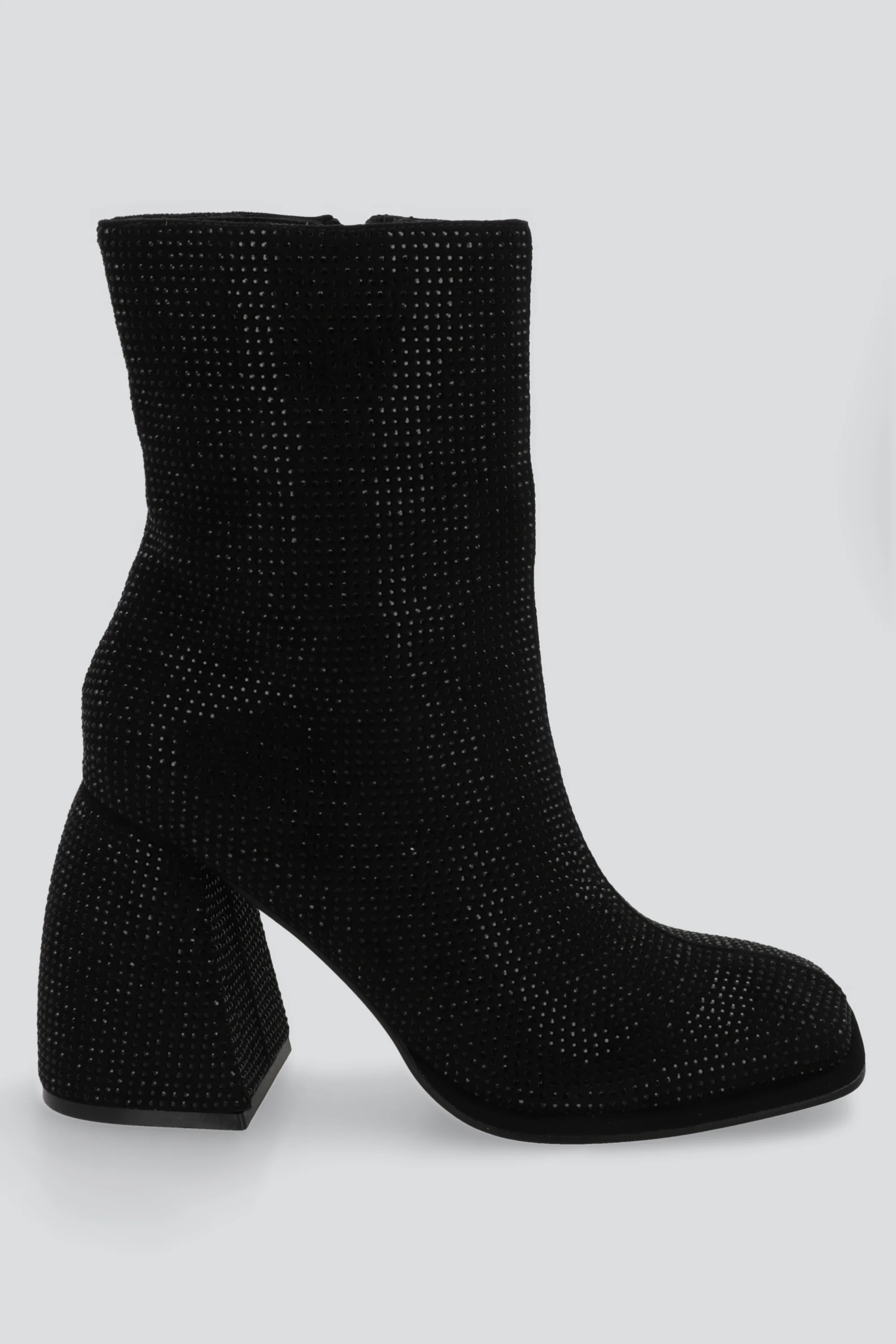 Botin punta cuadrada brillos