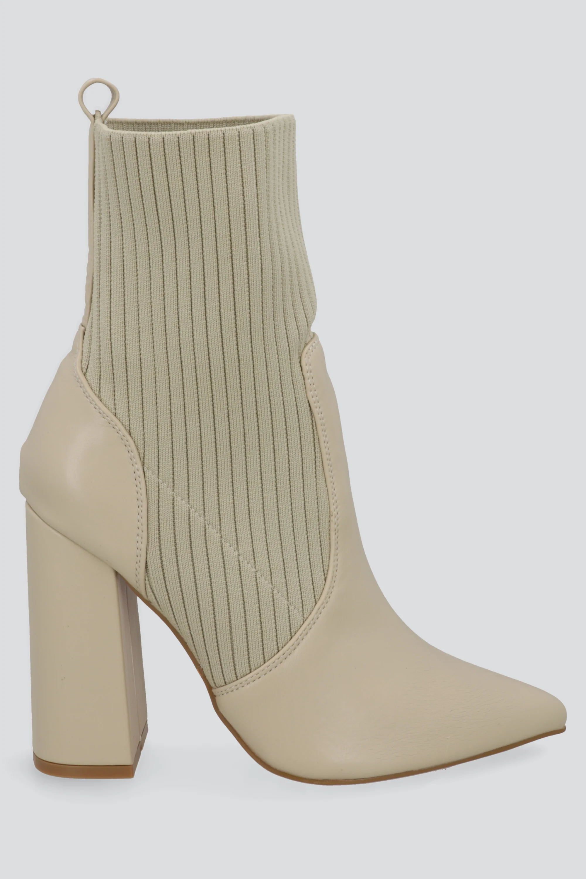 Botin puntal contraste tejido rayas