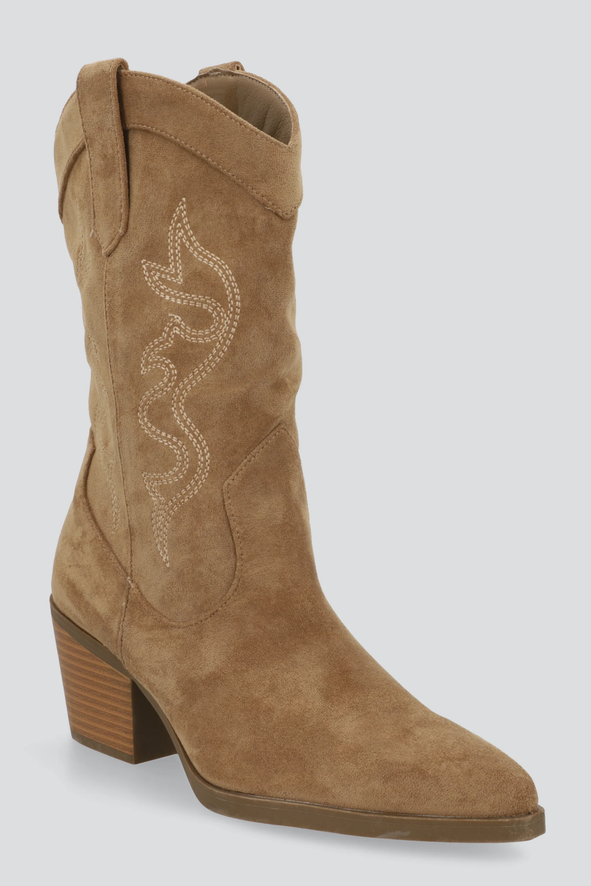 Botín vaquero midi bordados - Image 3