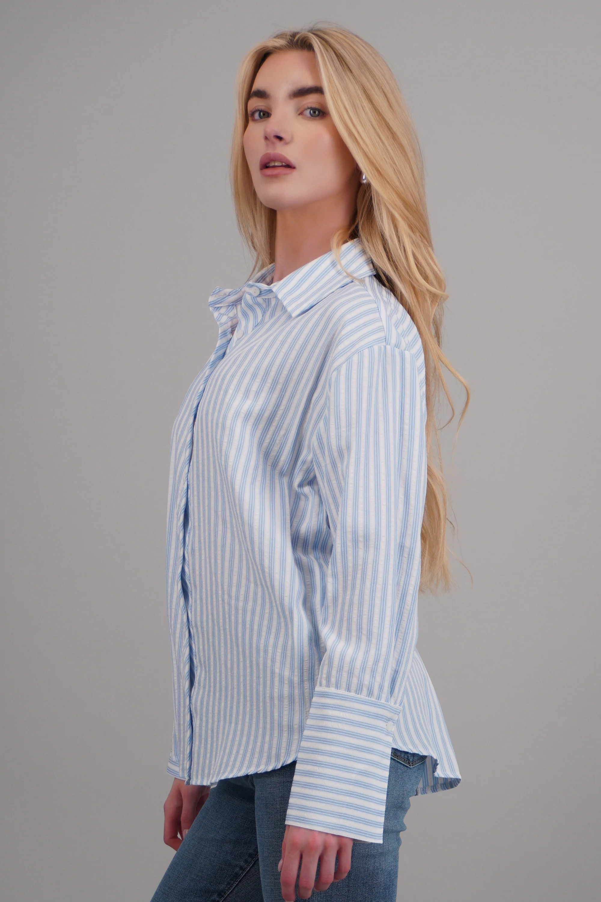 Camisa amplia de rayas - Image 3