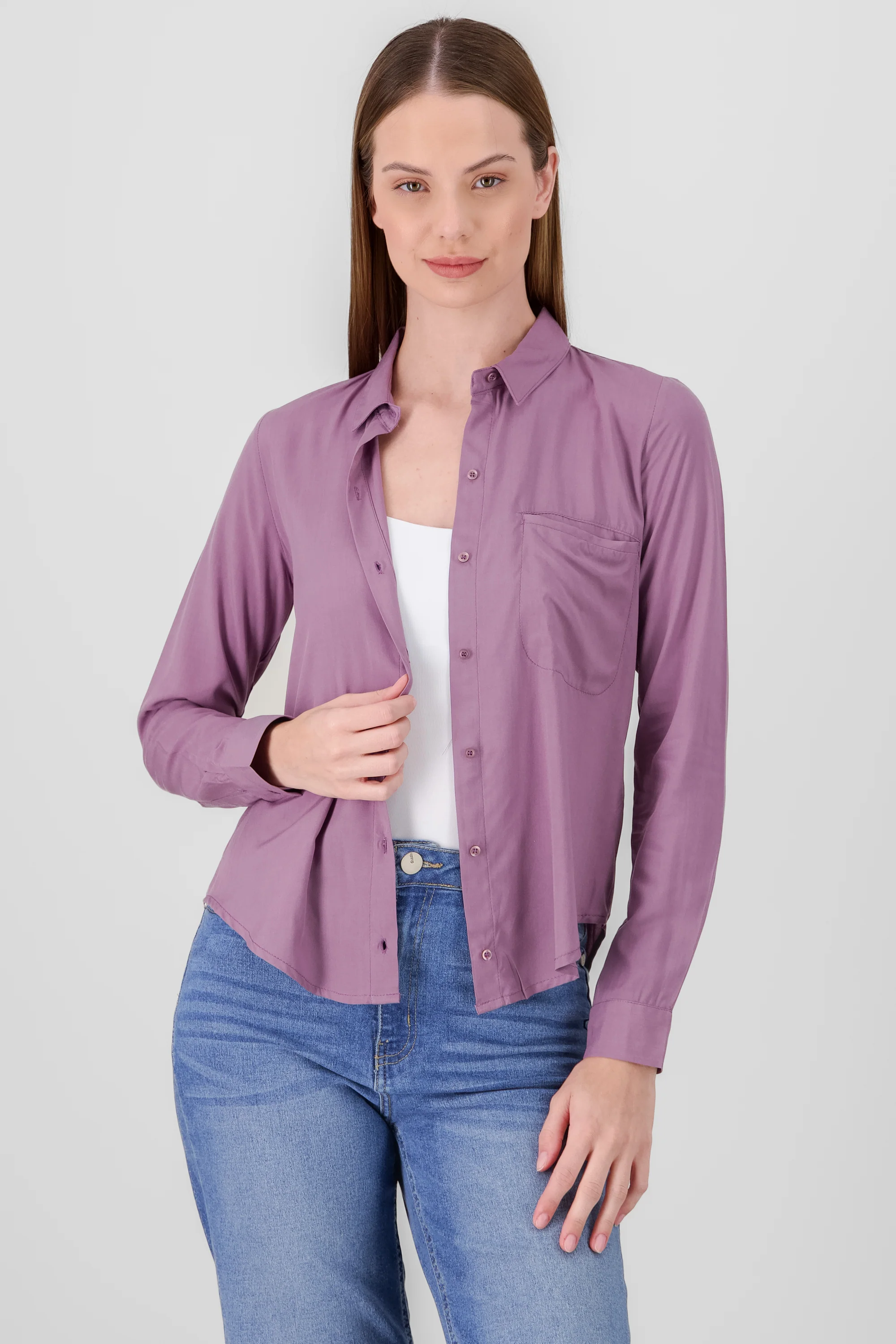 CAMISA LISA MANGA LARGA