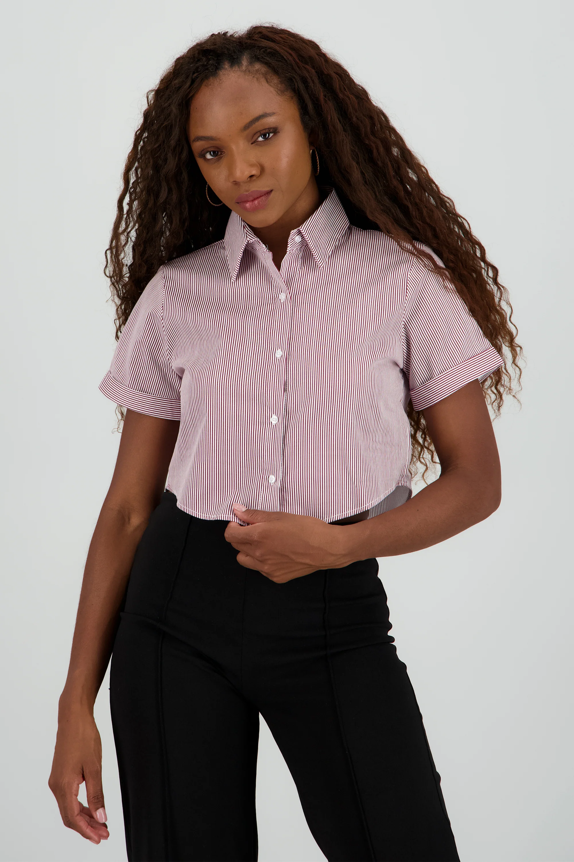 Camisa crop manga corta - Image 2
