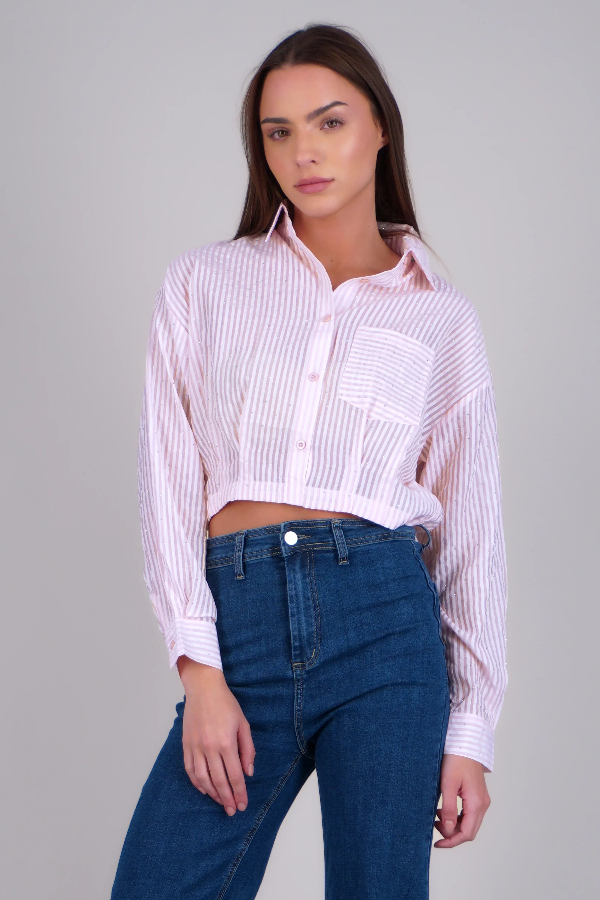 Camisa de rayas detalle brillos - Image 2
