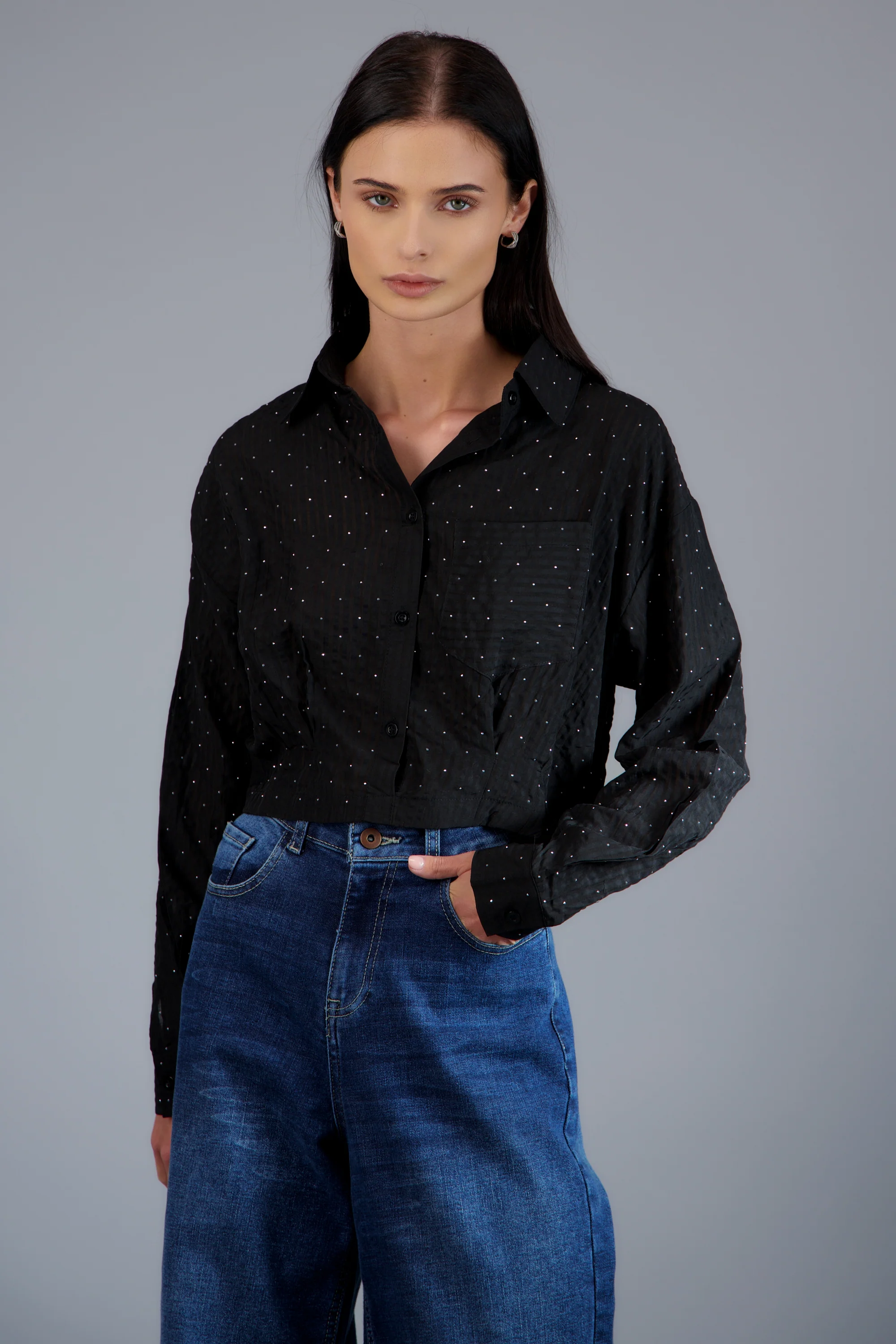 Camisa de rayas detalle brillos - Image 2