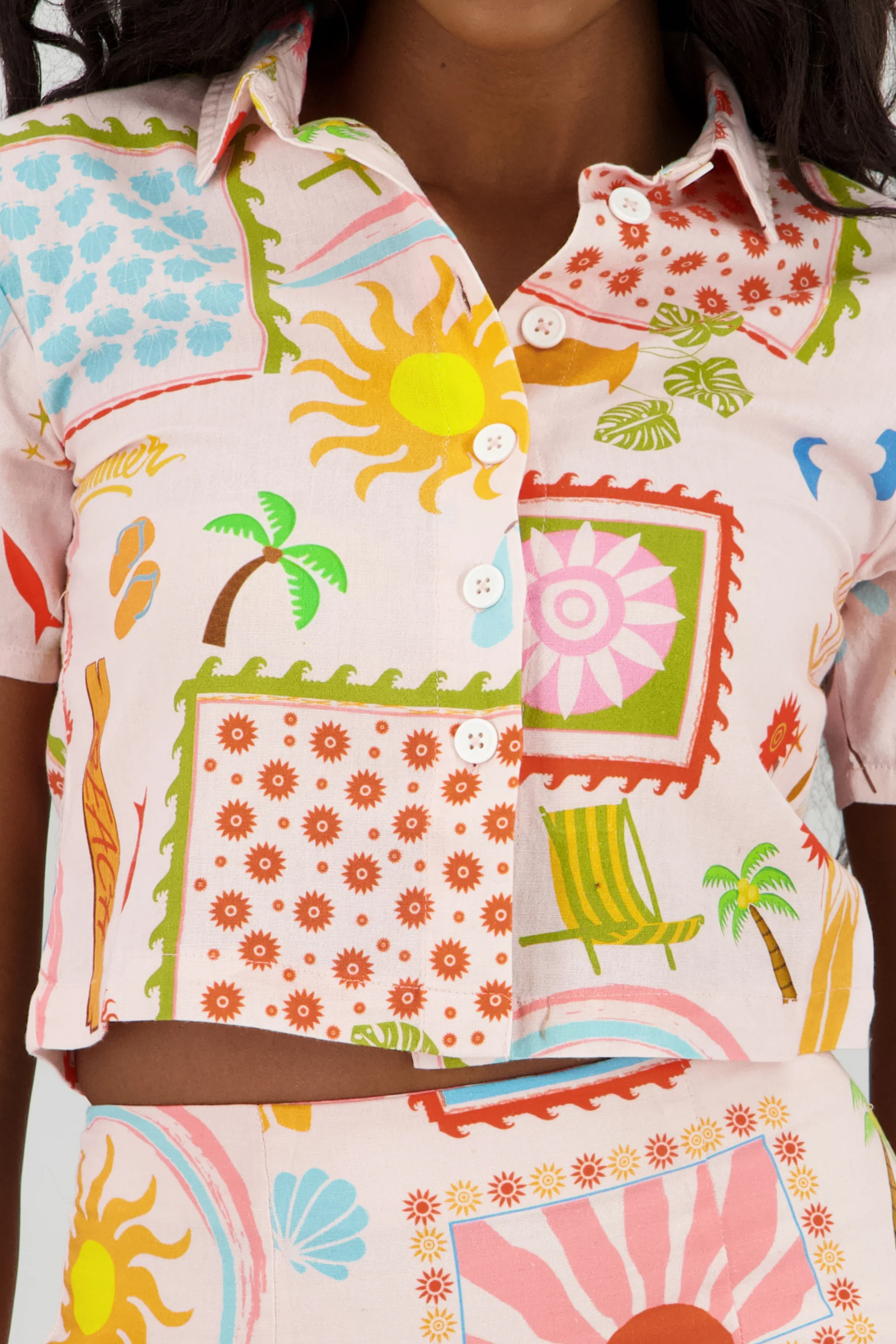 Camisa lino estampado - Image 5