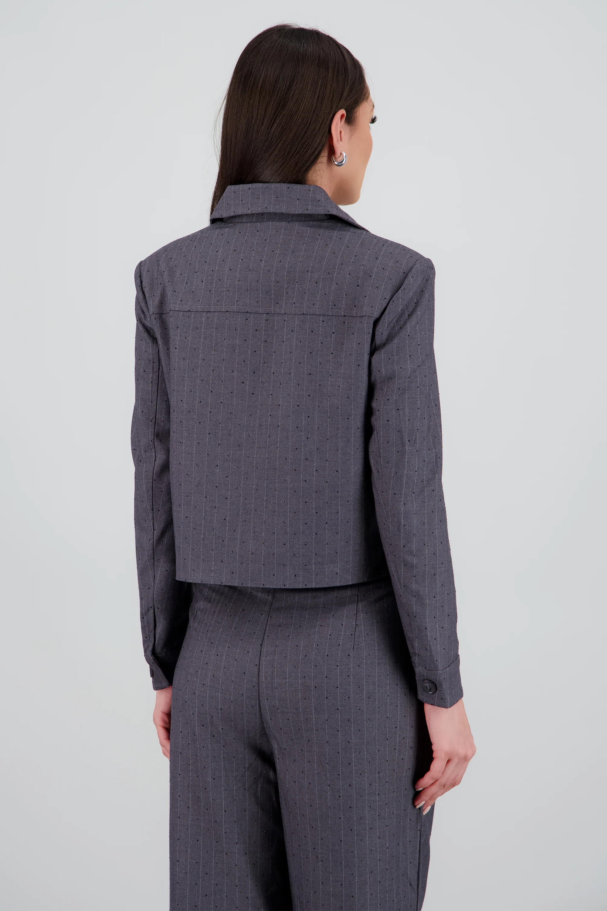 Camisa lisa m/l detalle tela - Image 4