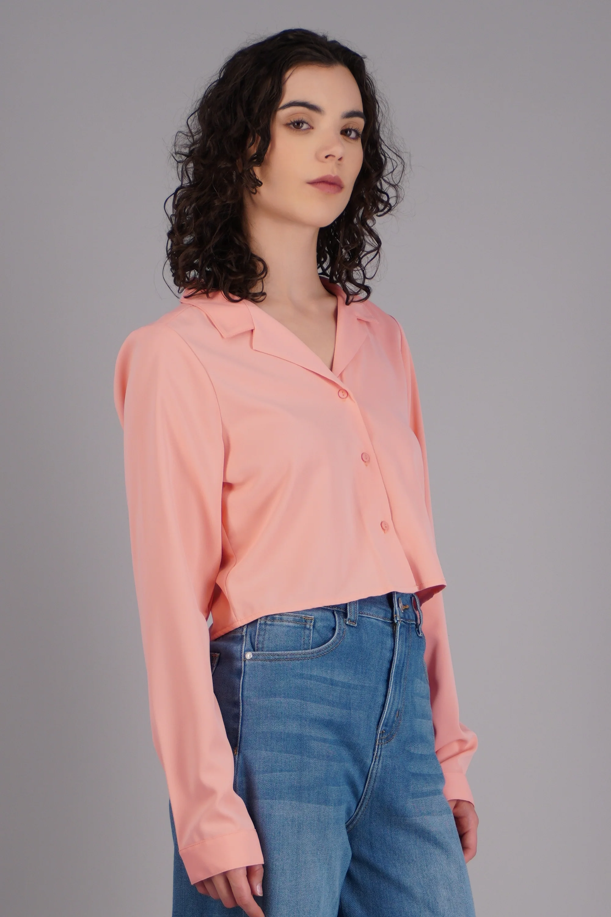 Camisa lisa manga larga - Image 2