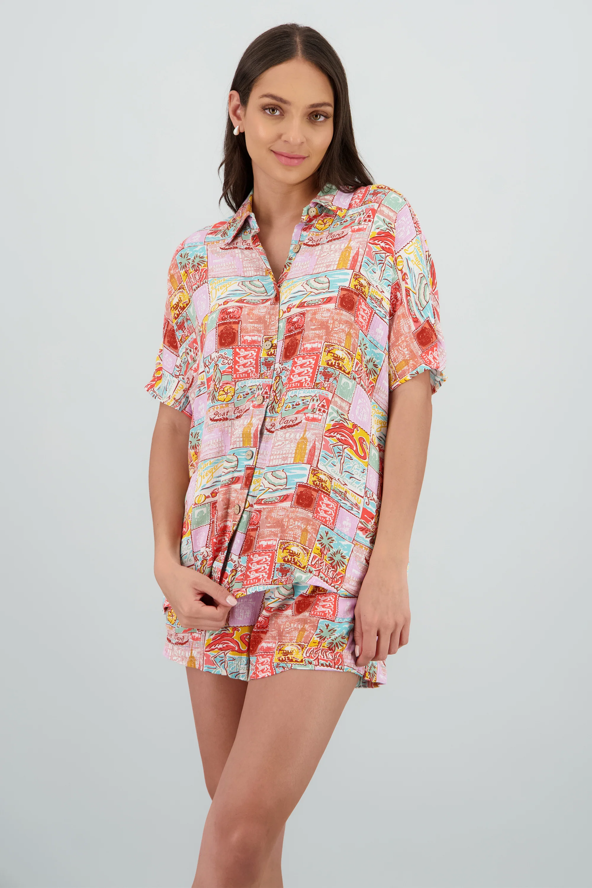 Camisa manga corta oversized estampado - Image 2