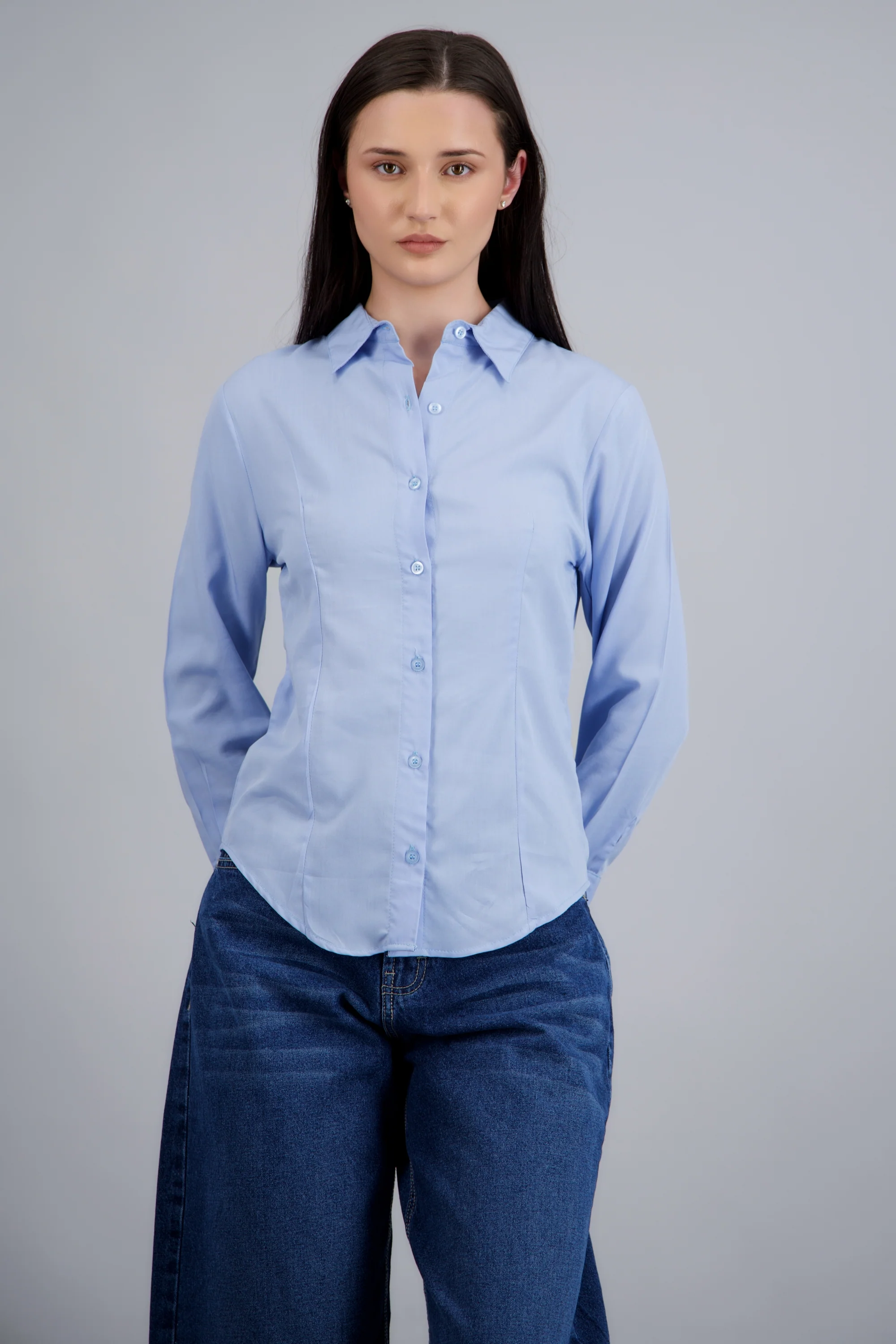 Camisa manga larga con pinzas - Image 3