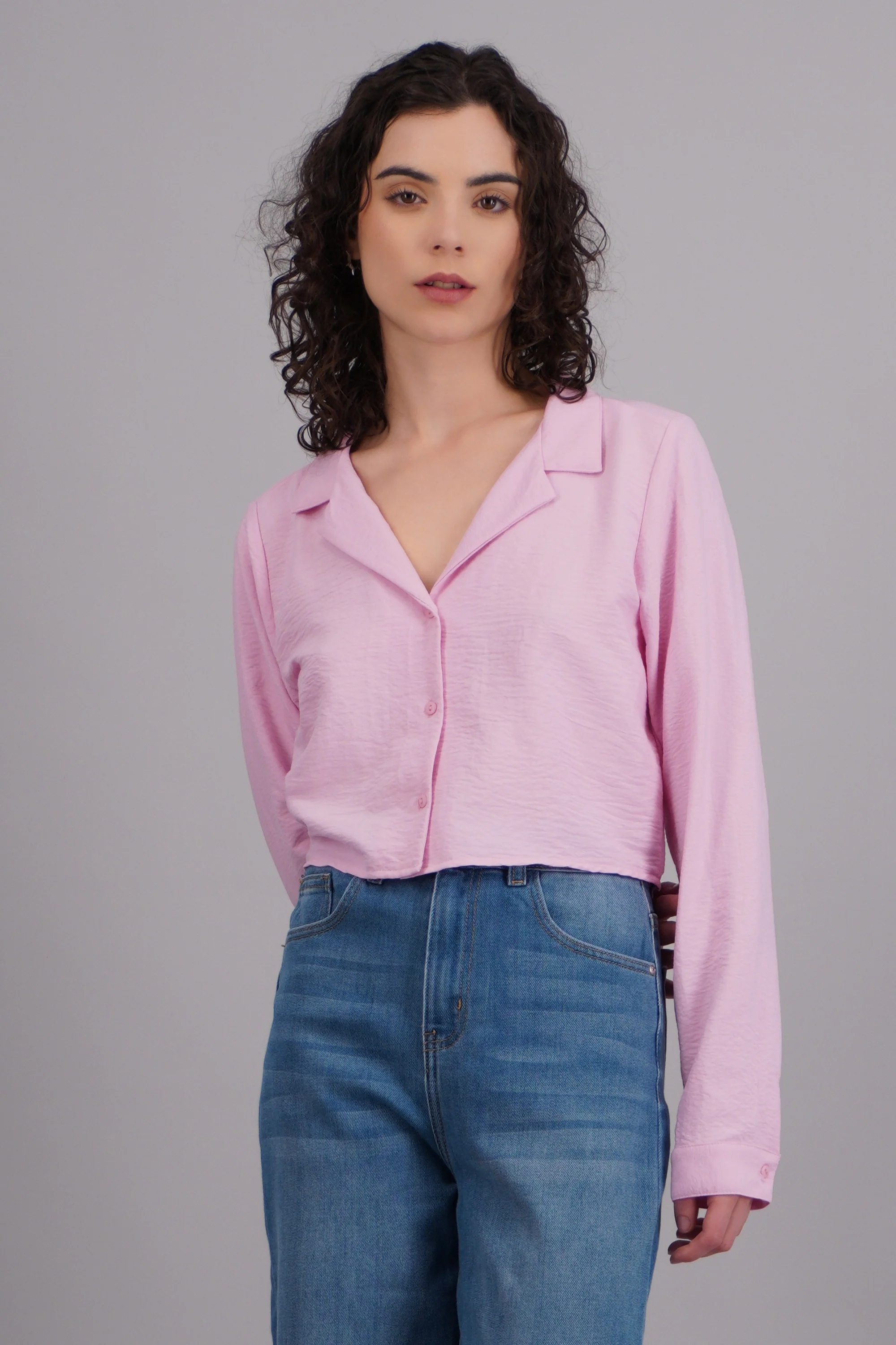 Camisa manga larga crop