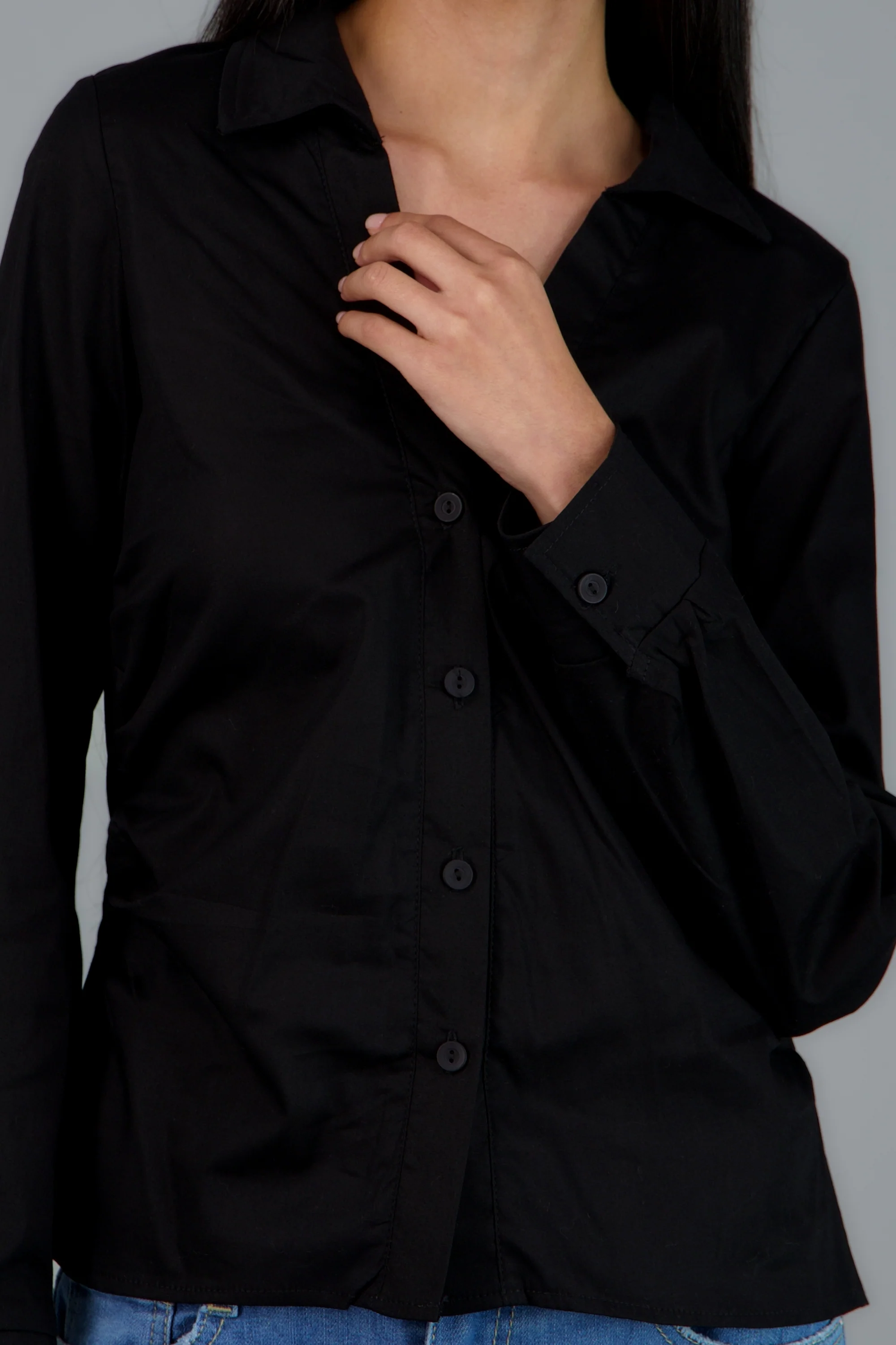Camisa manga larga detalle frunces - Image 5
