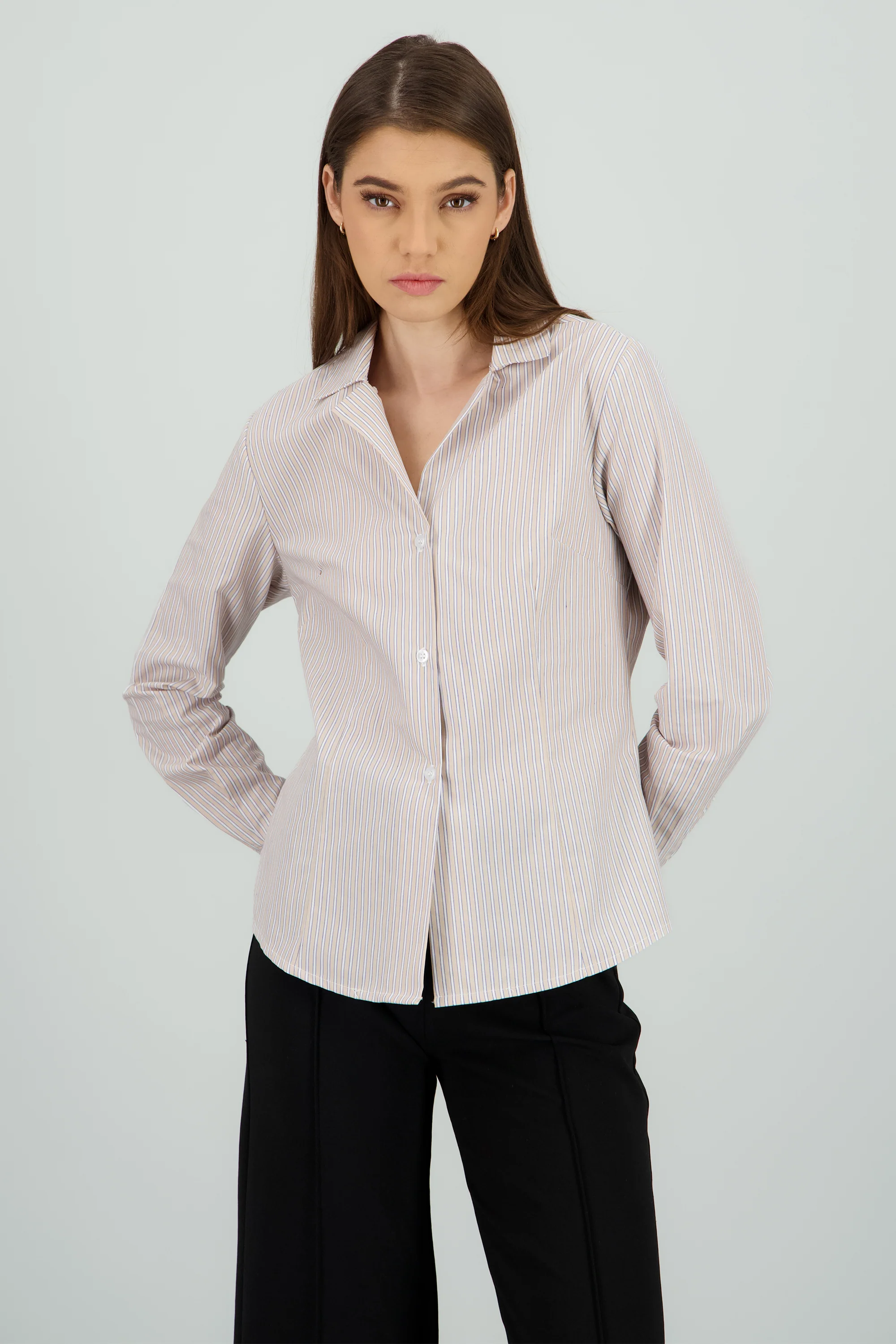 Camisa manga larga detalle pinzas - Image 2