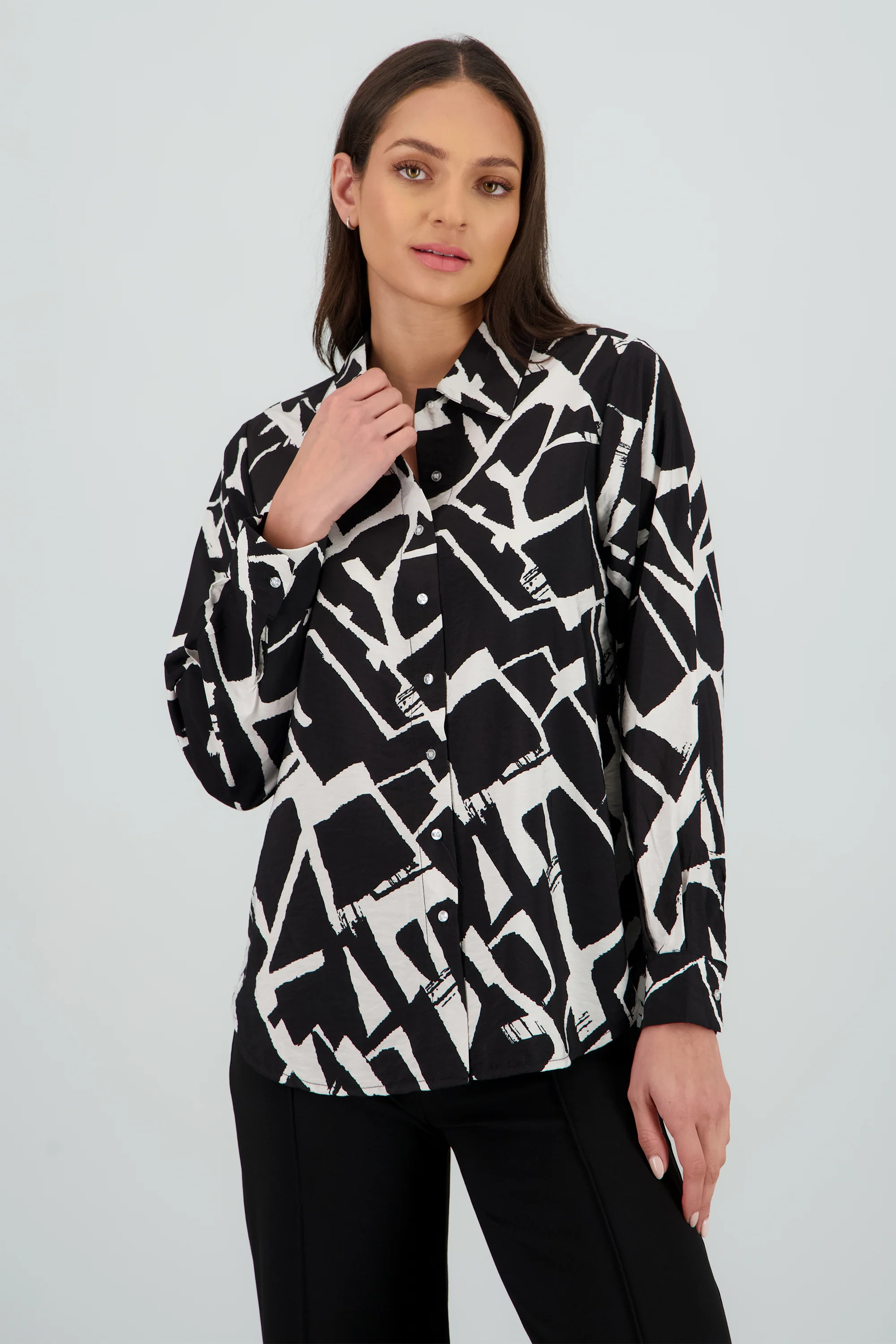 Camisa manga larga estampada