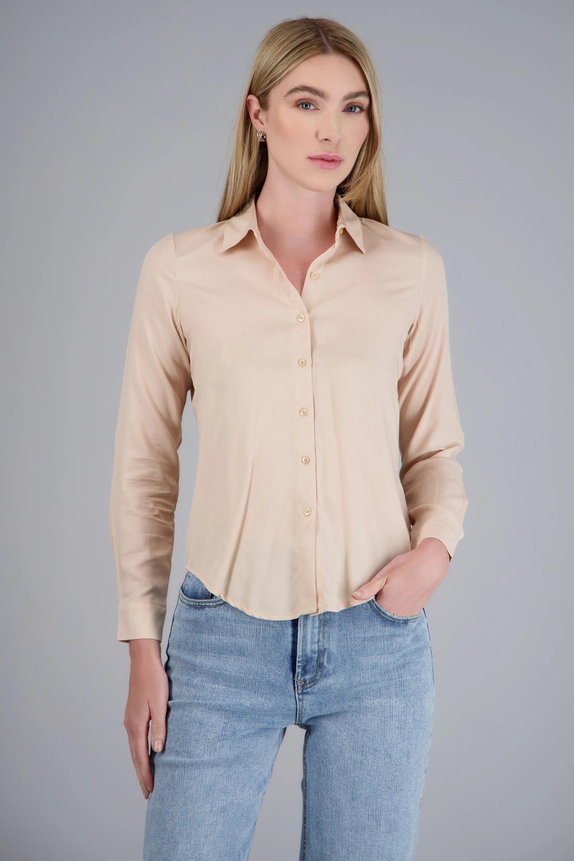 Camisa manga larga lisa