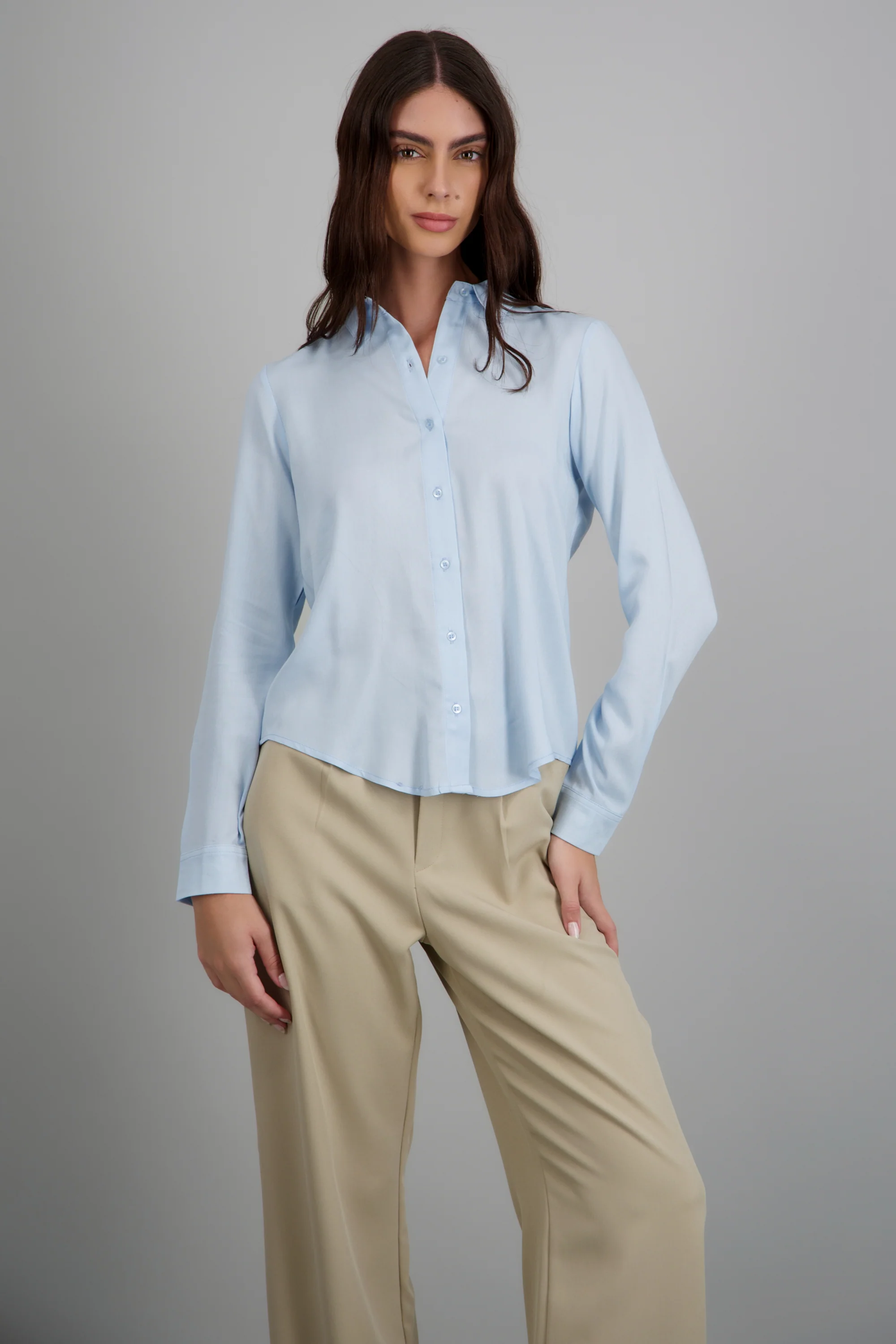 Camisa manga larga lisa