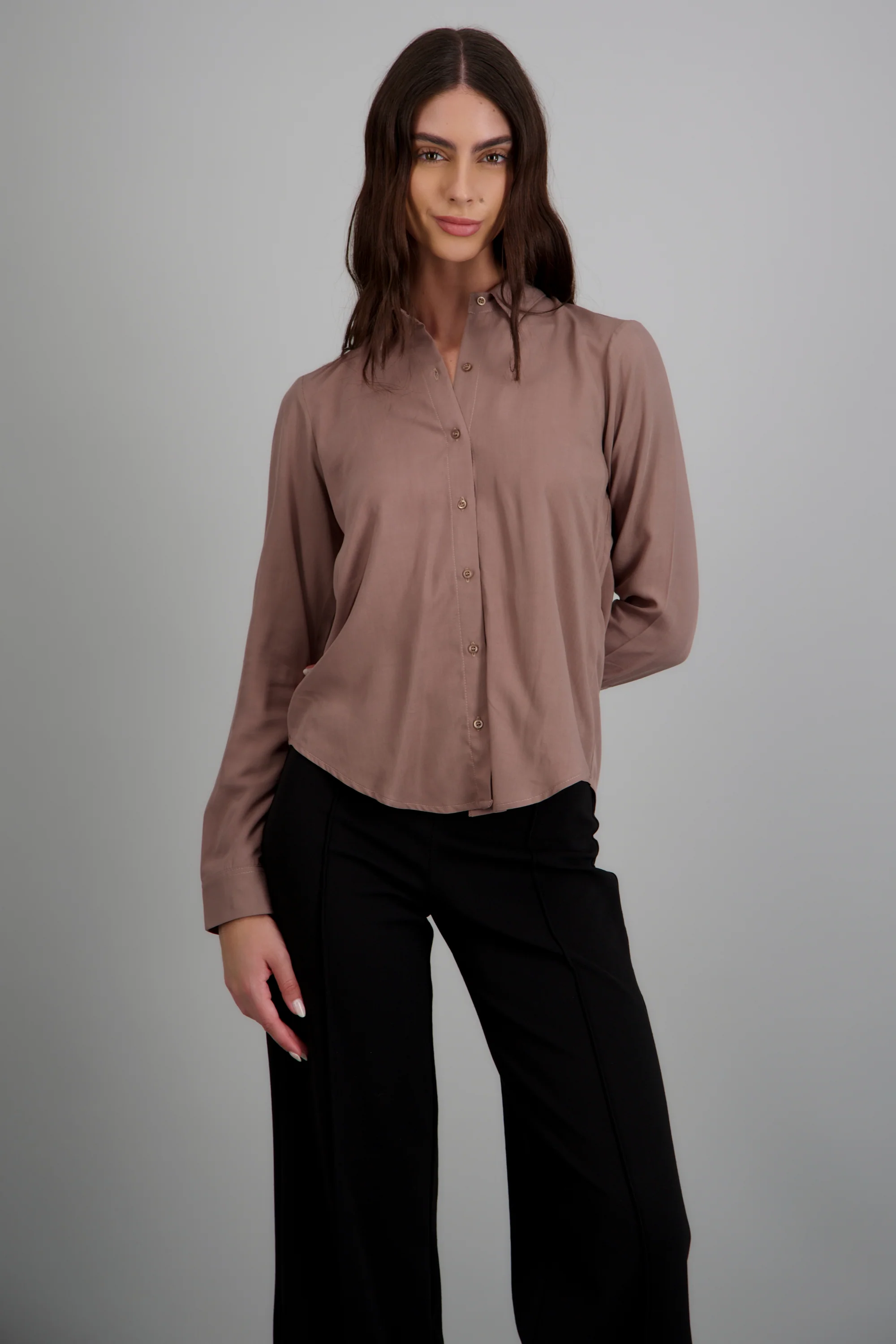 Camisa manga larga lisa