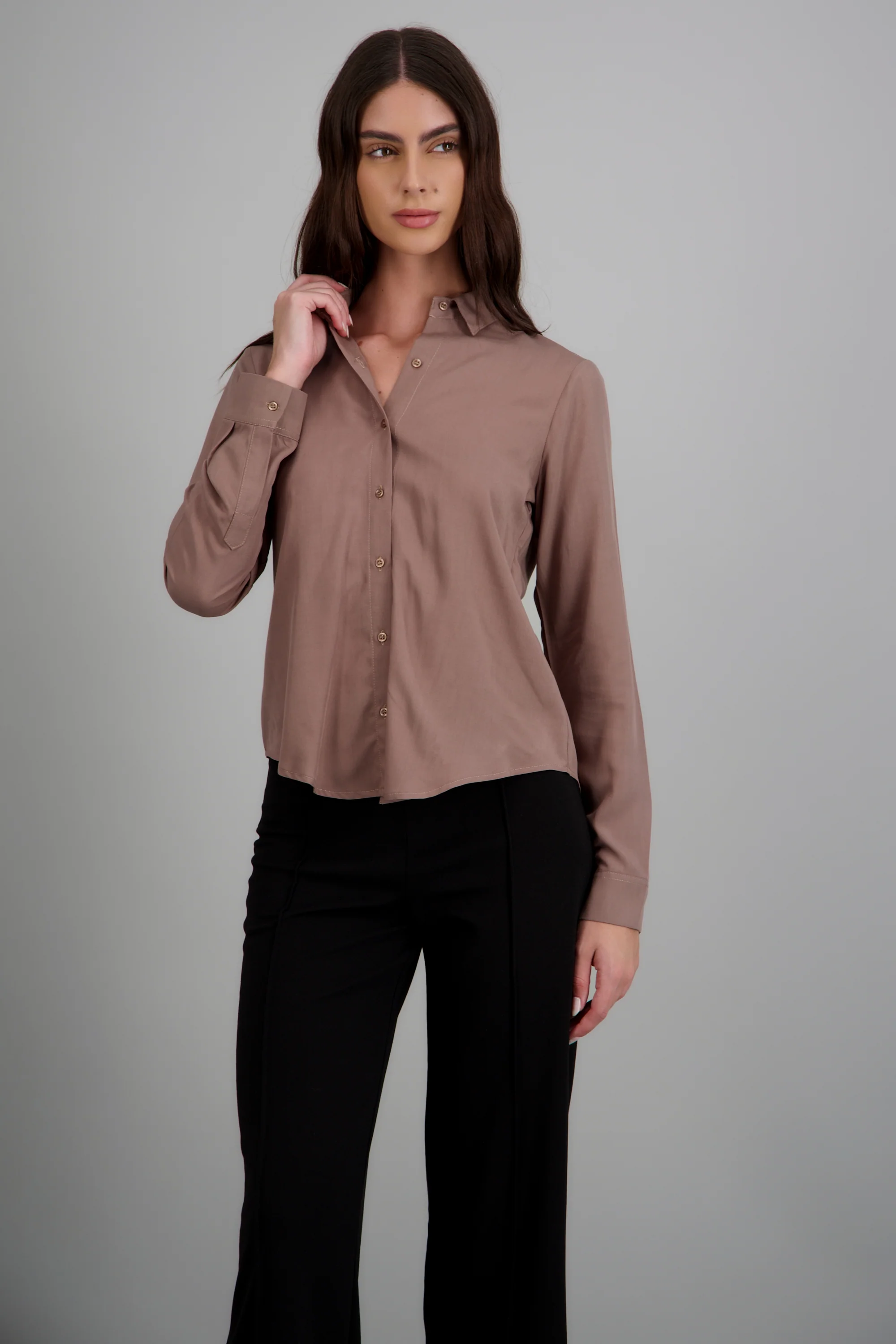 Camisa manga larga lisa - Image 3