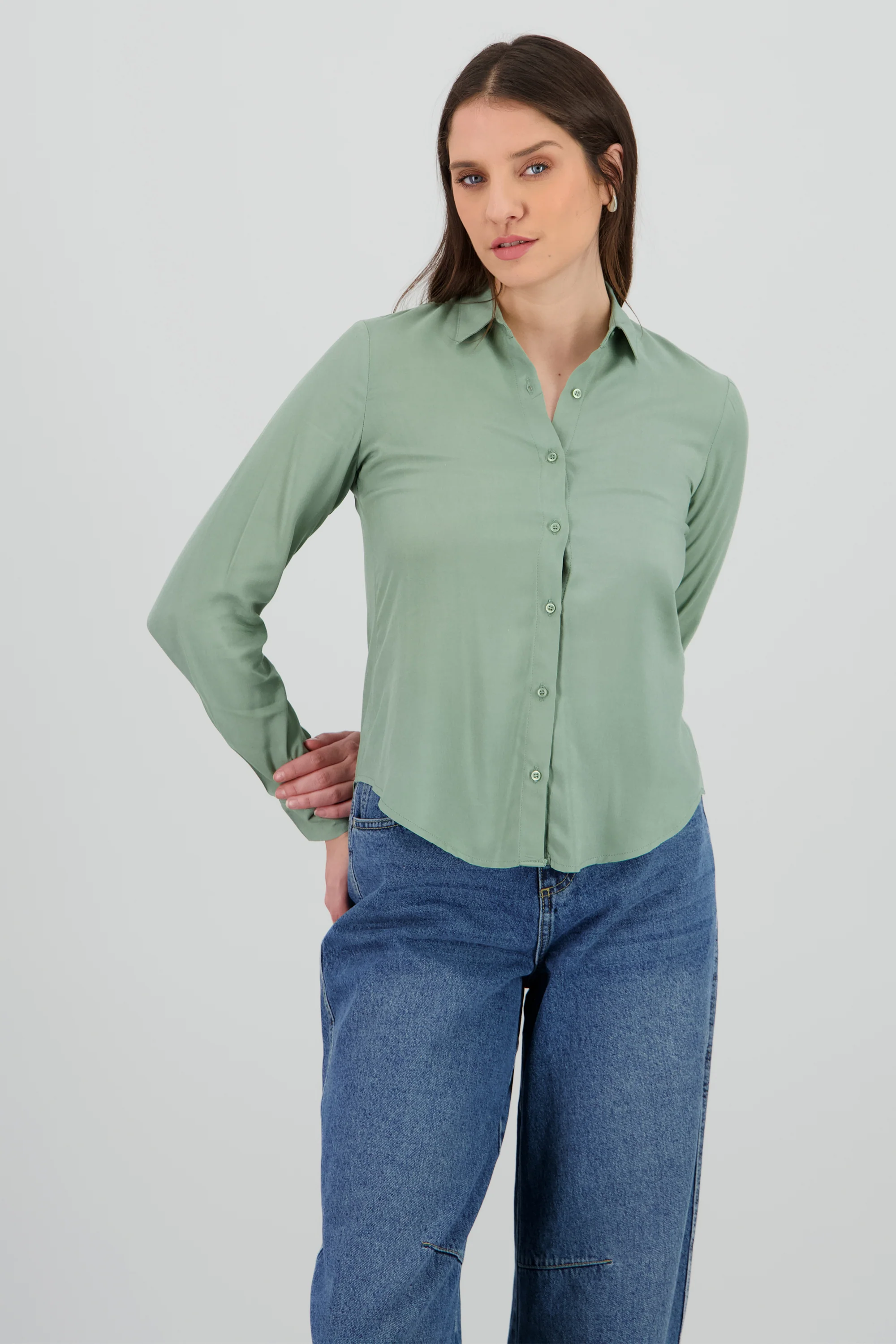 Camisa Manga Larga Lisa