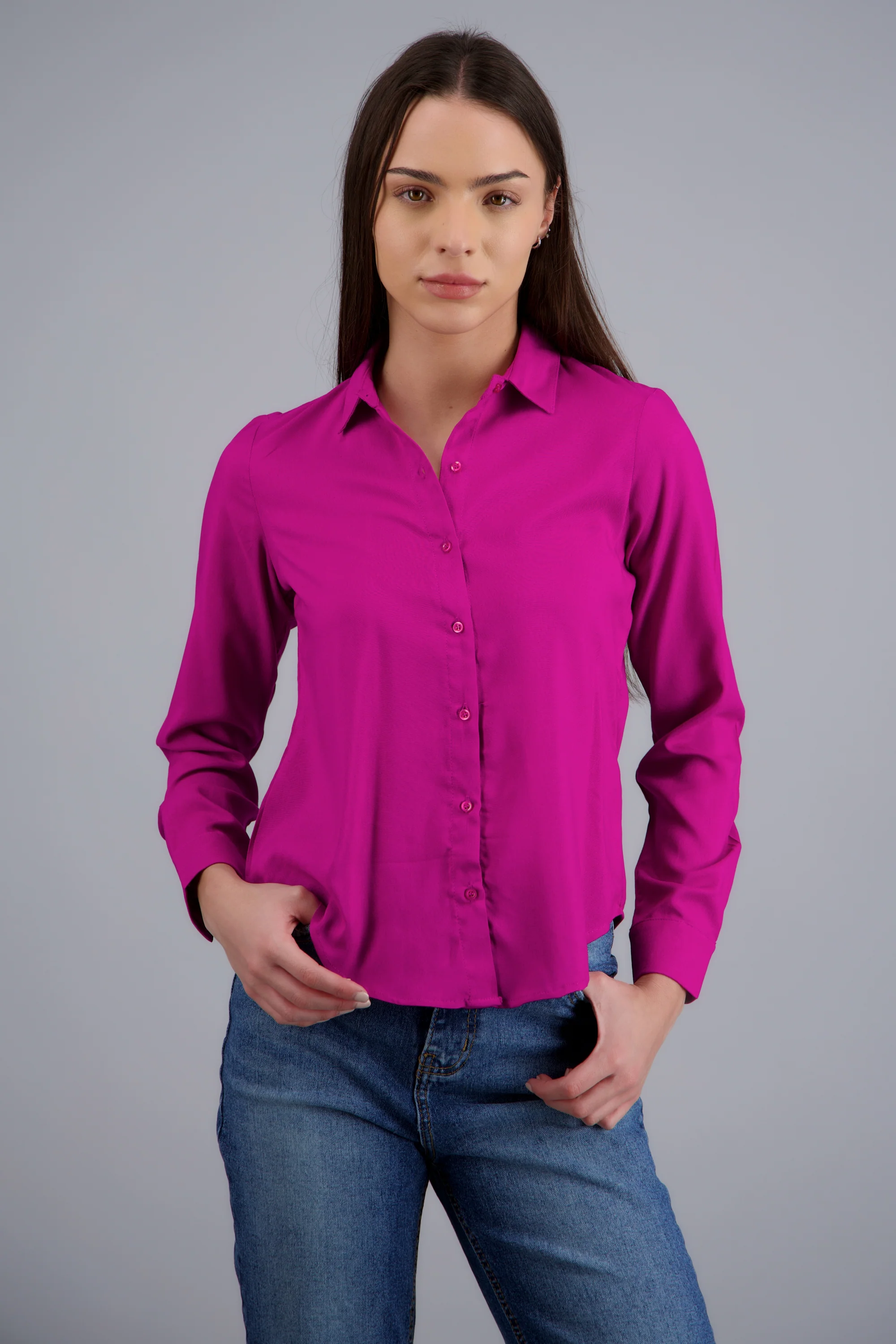 Camisa manga larga lisa - Image 3