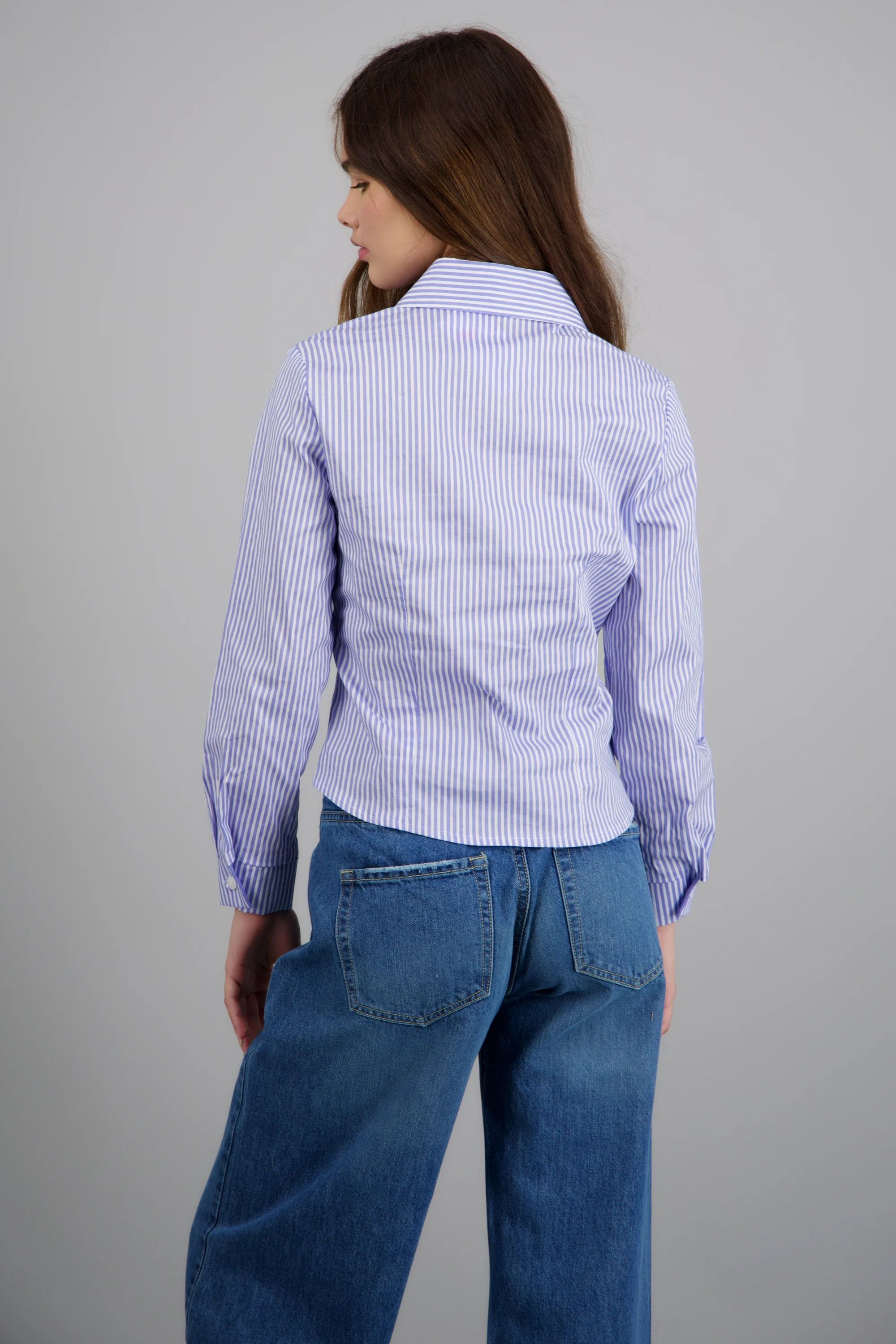 Camisa manga larga pinzas detalle rayas - Image 4