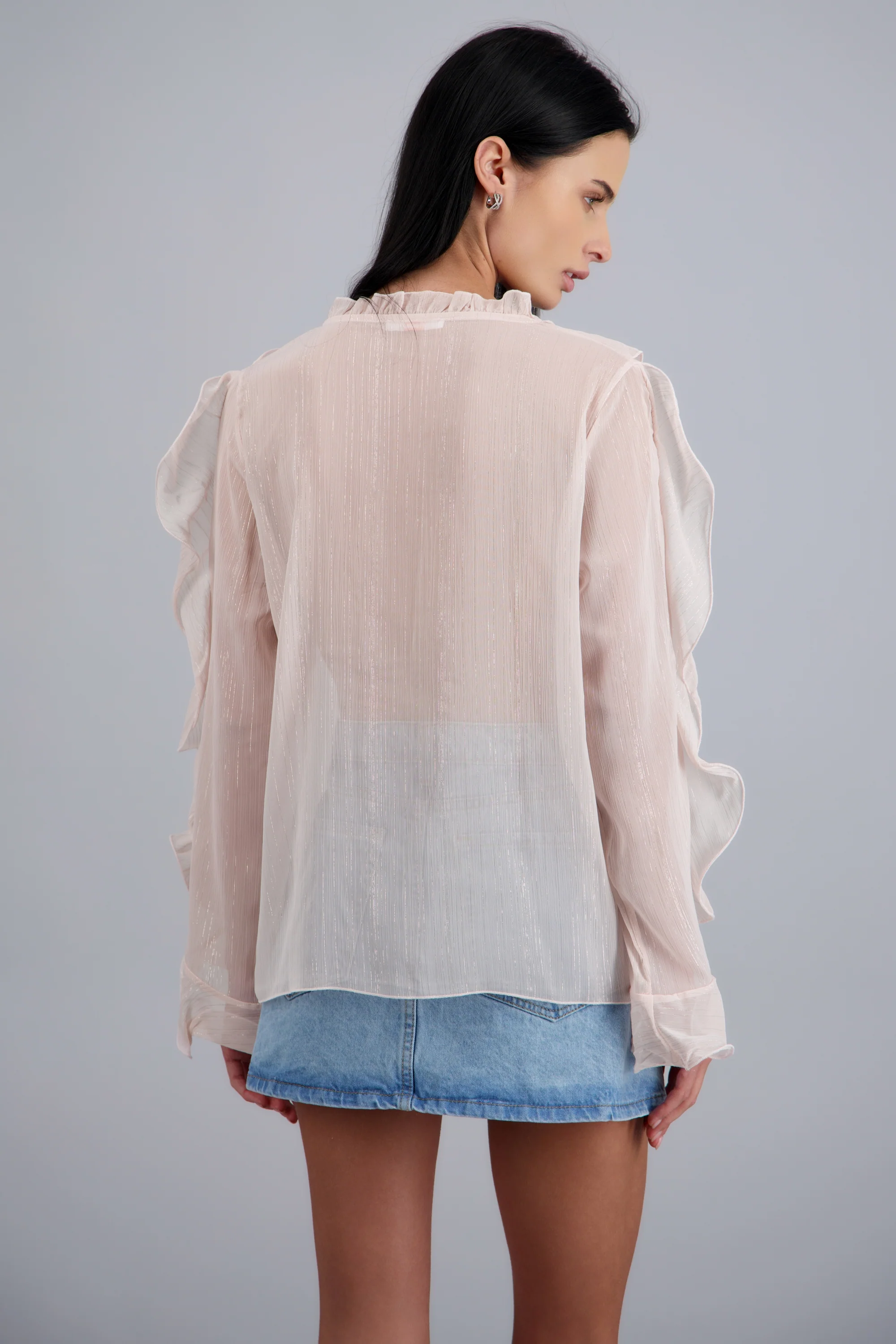 Camisa olanes detalle lurex - Image 4