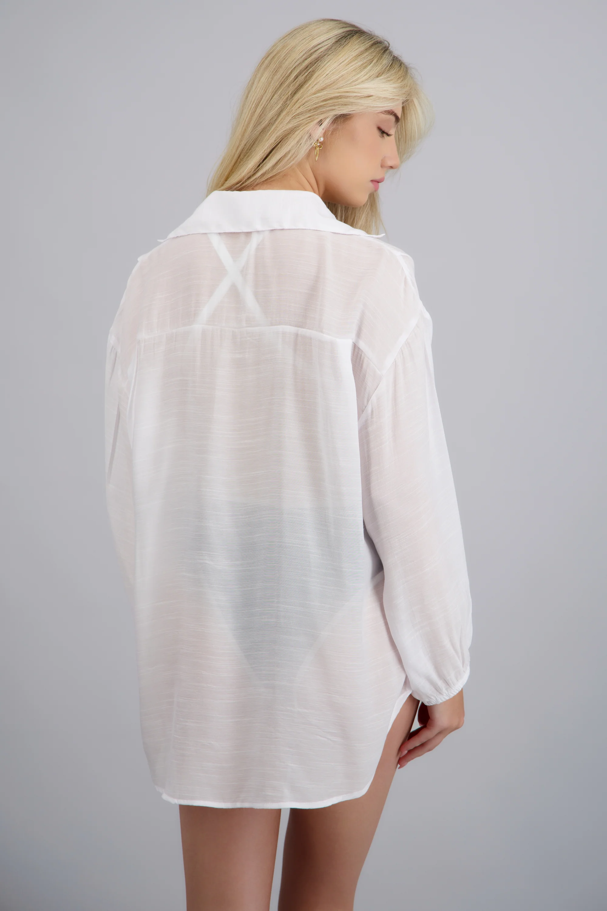 Camisa over ligera manga larga - Image 4