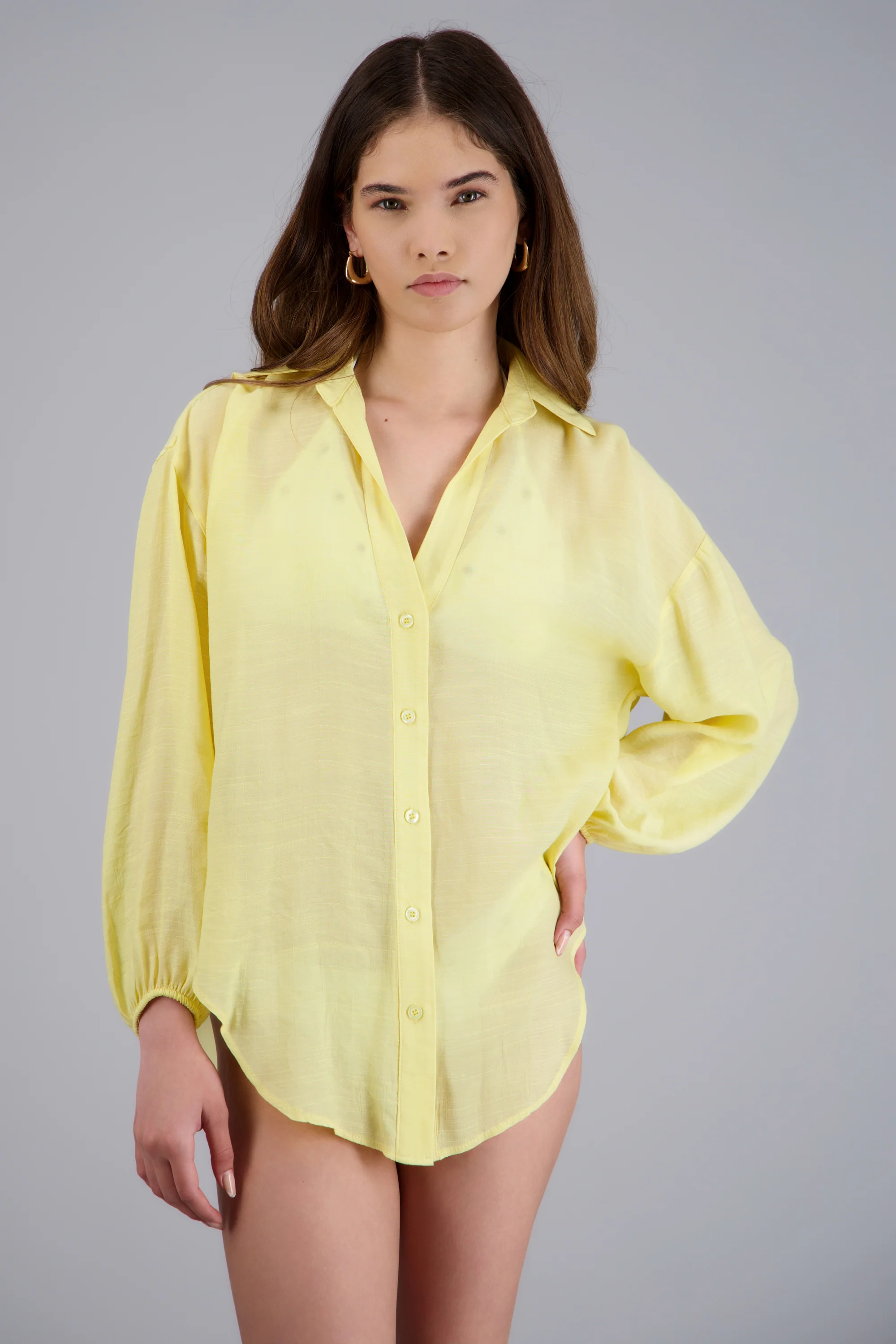 Camisa over ligera manga larga - Image 3