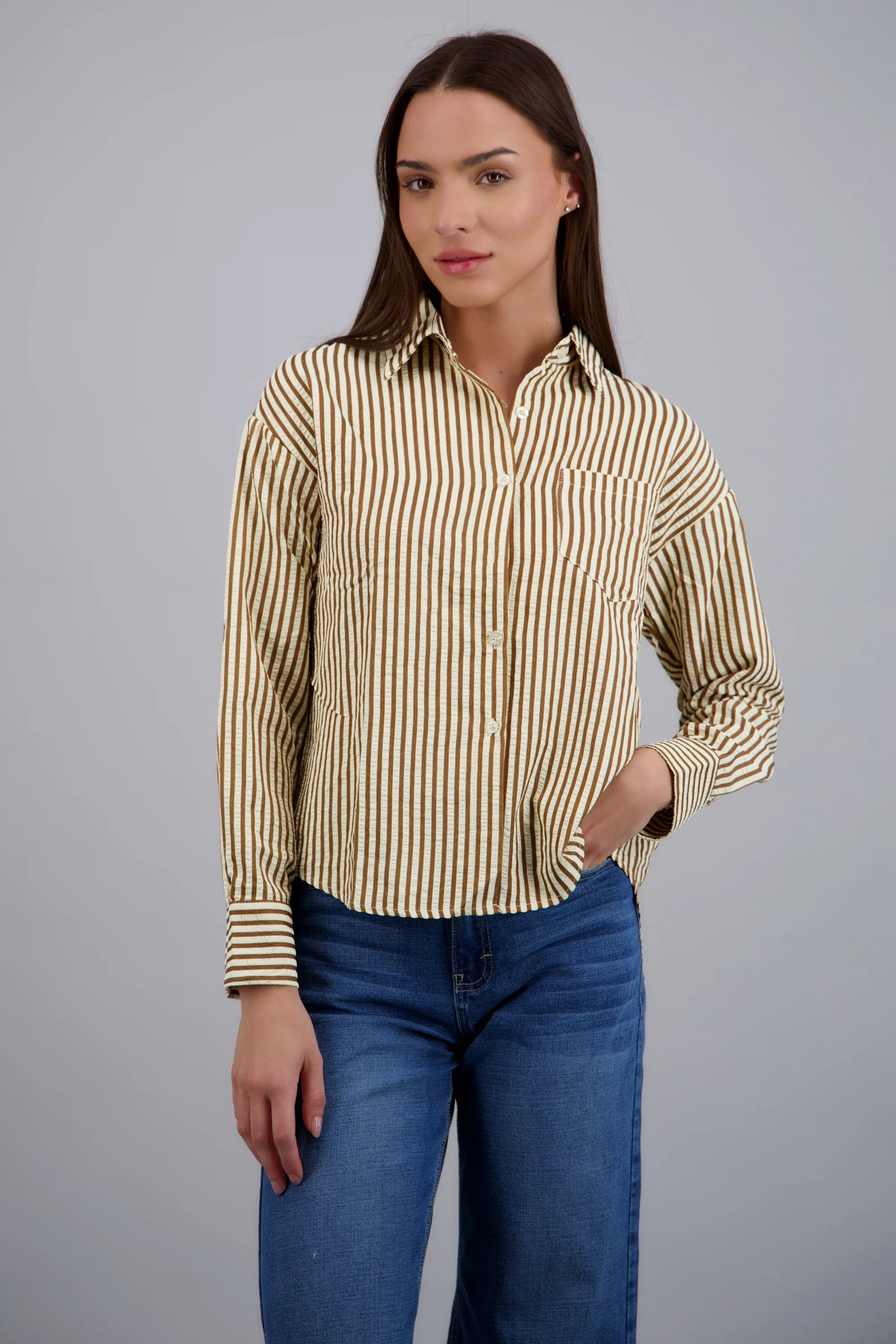 Camisa rayada texturizada - Image 2