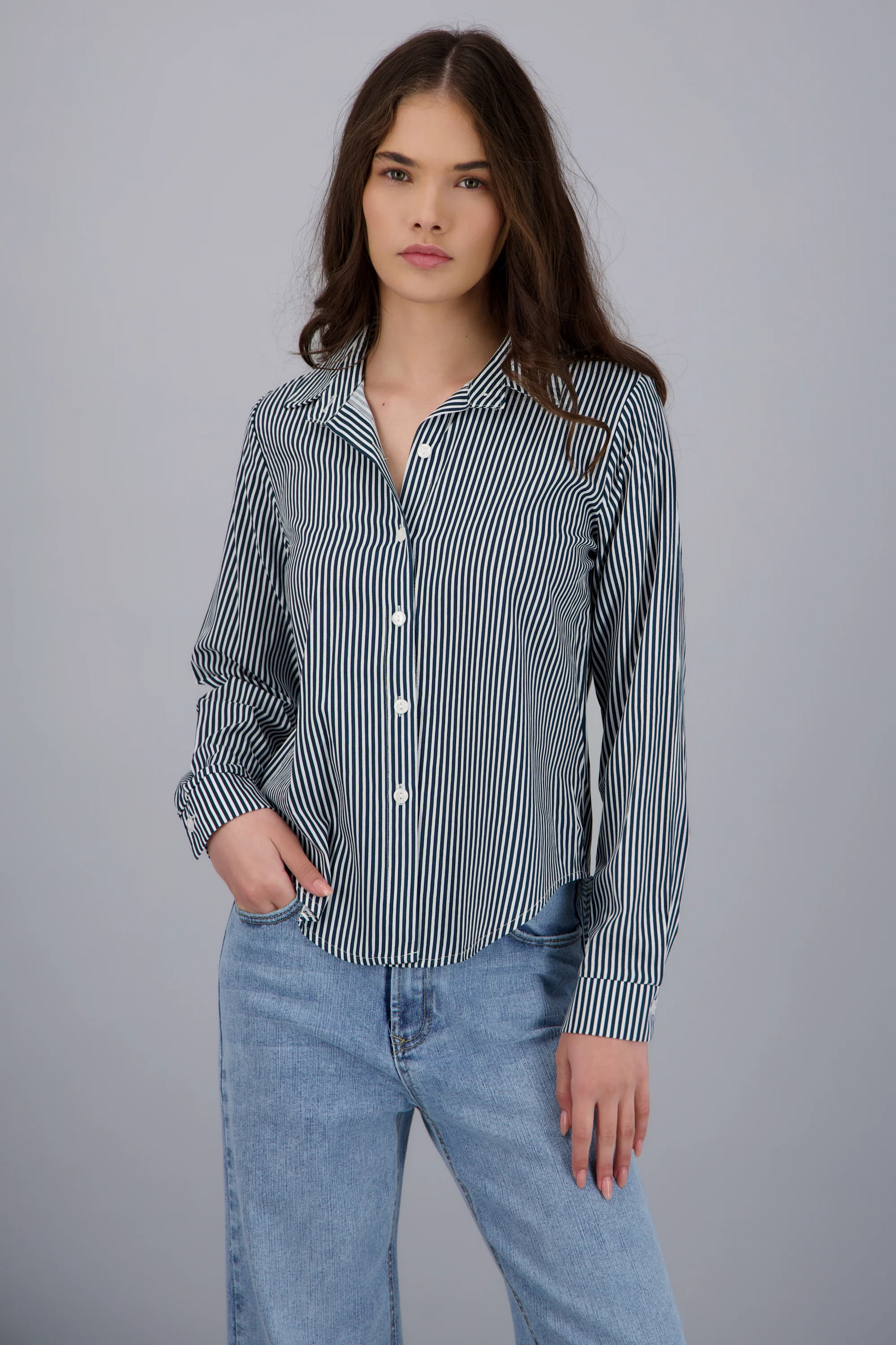 Camisa amplia rayas