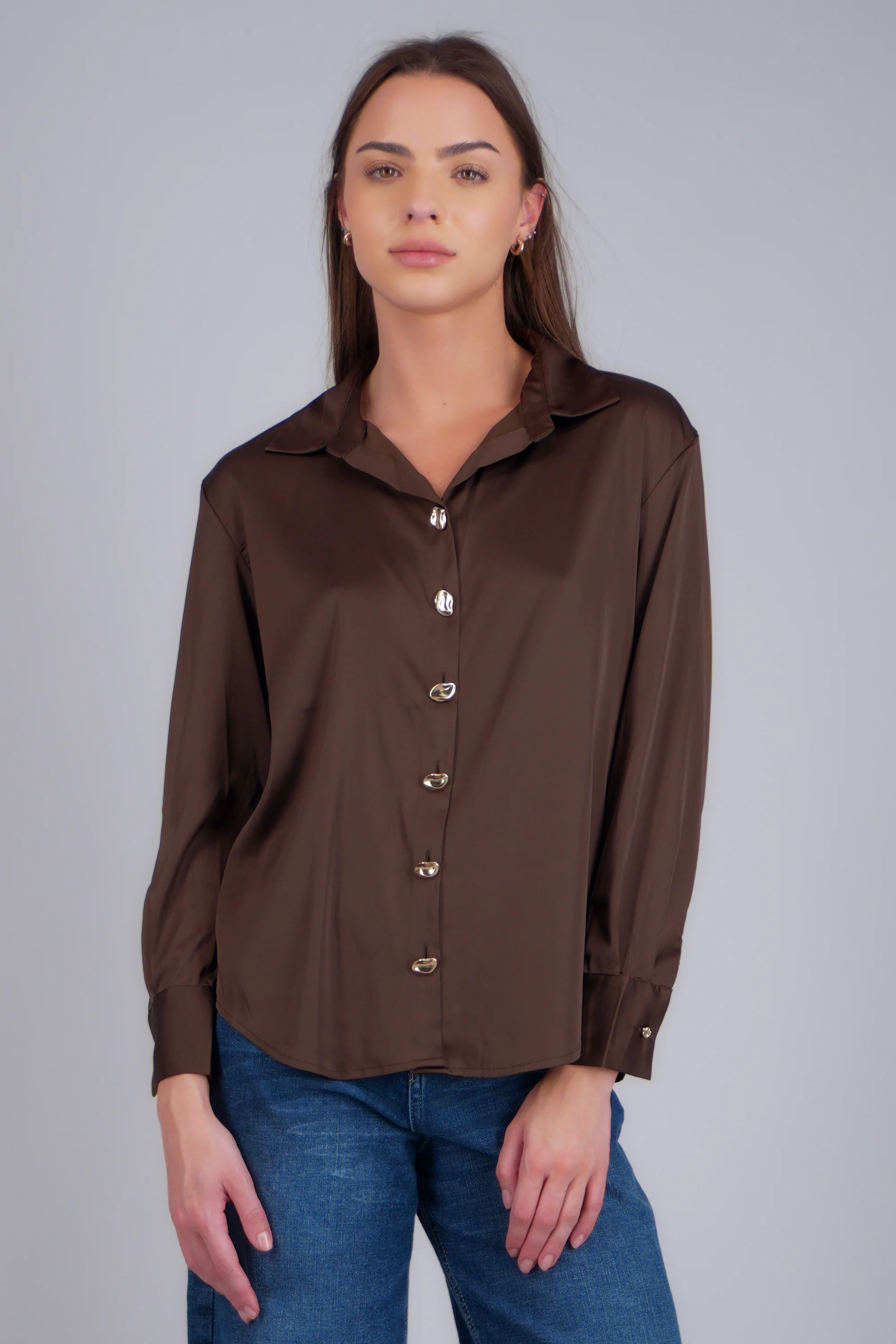 Camisa satin oversize - Image 3