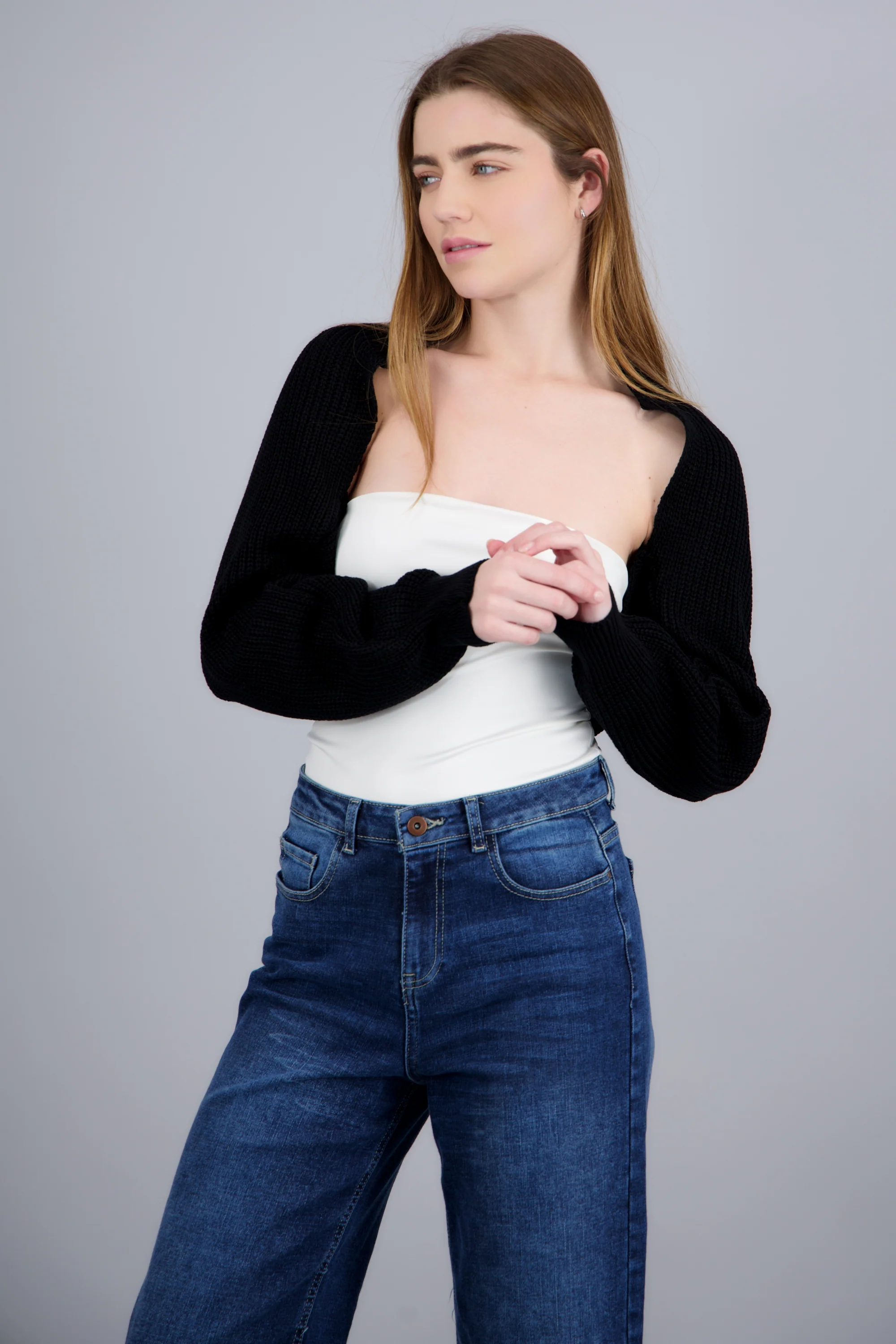Cardigan bolero en tejido - Image 2