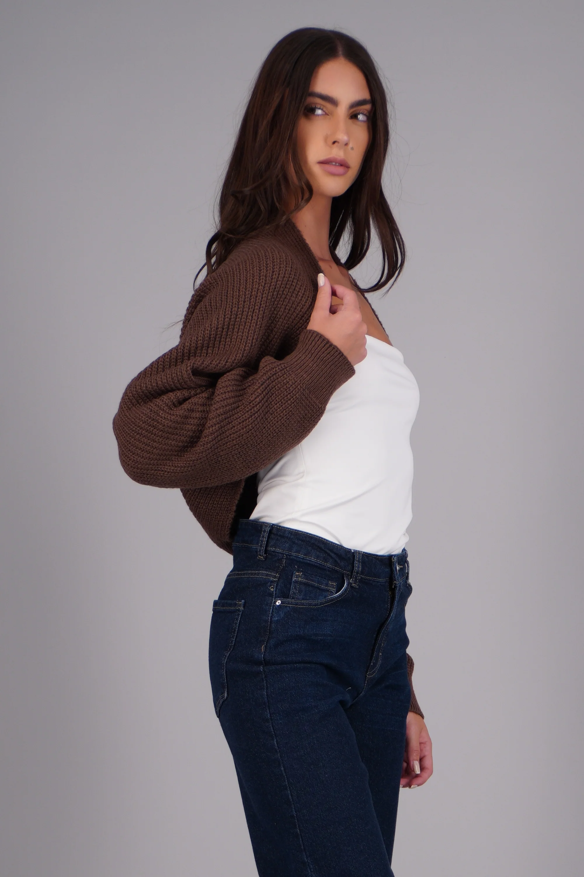 Cardigan bolero en tejido - Image 2