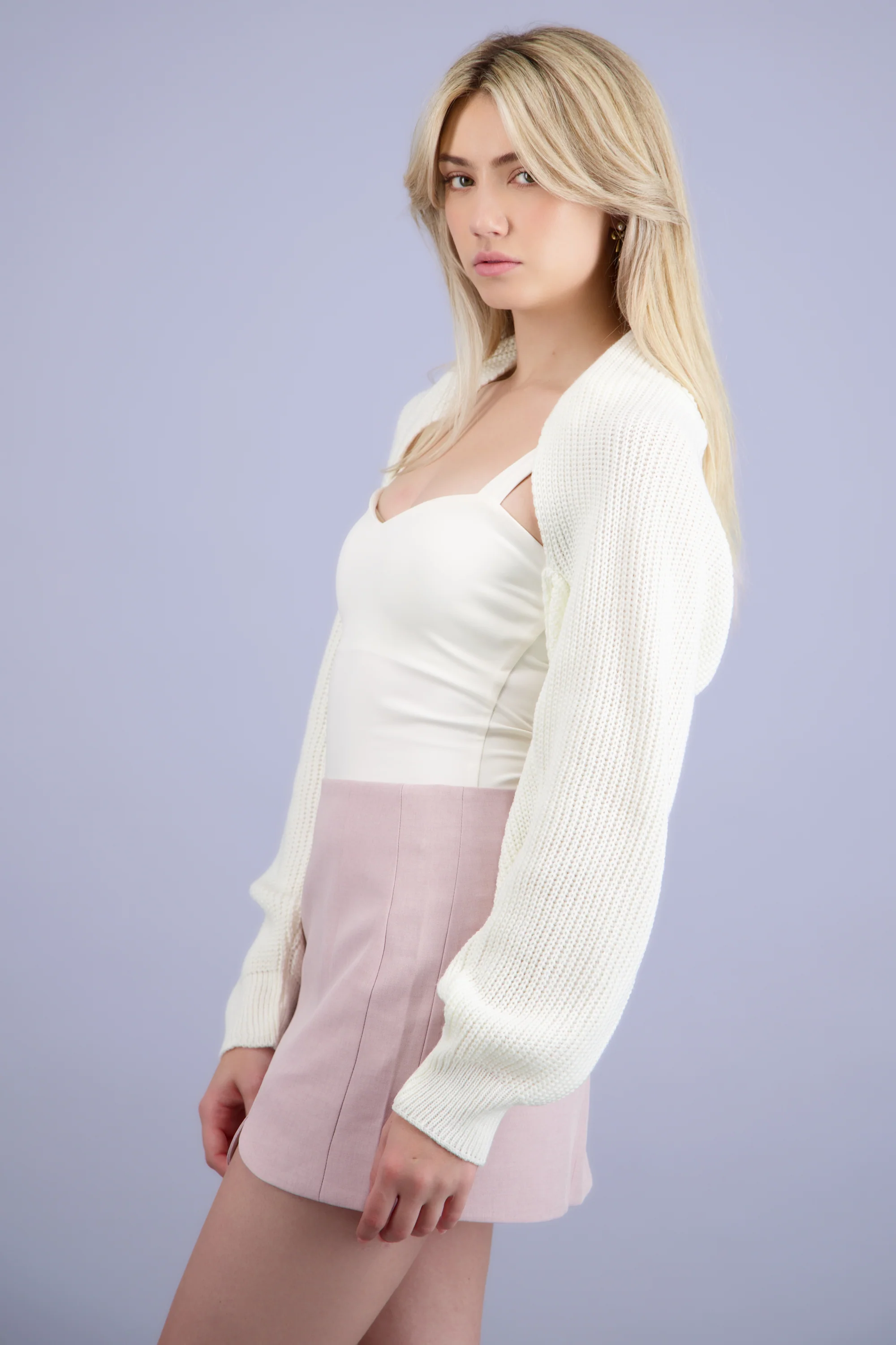 Cardigan bolero en tejido - Image 3